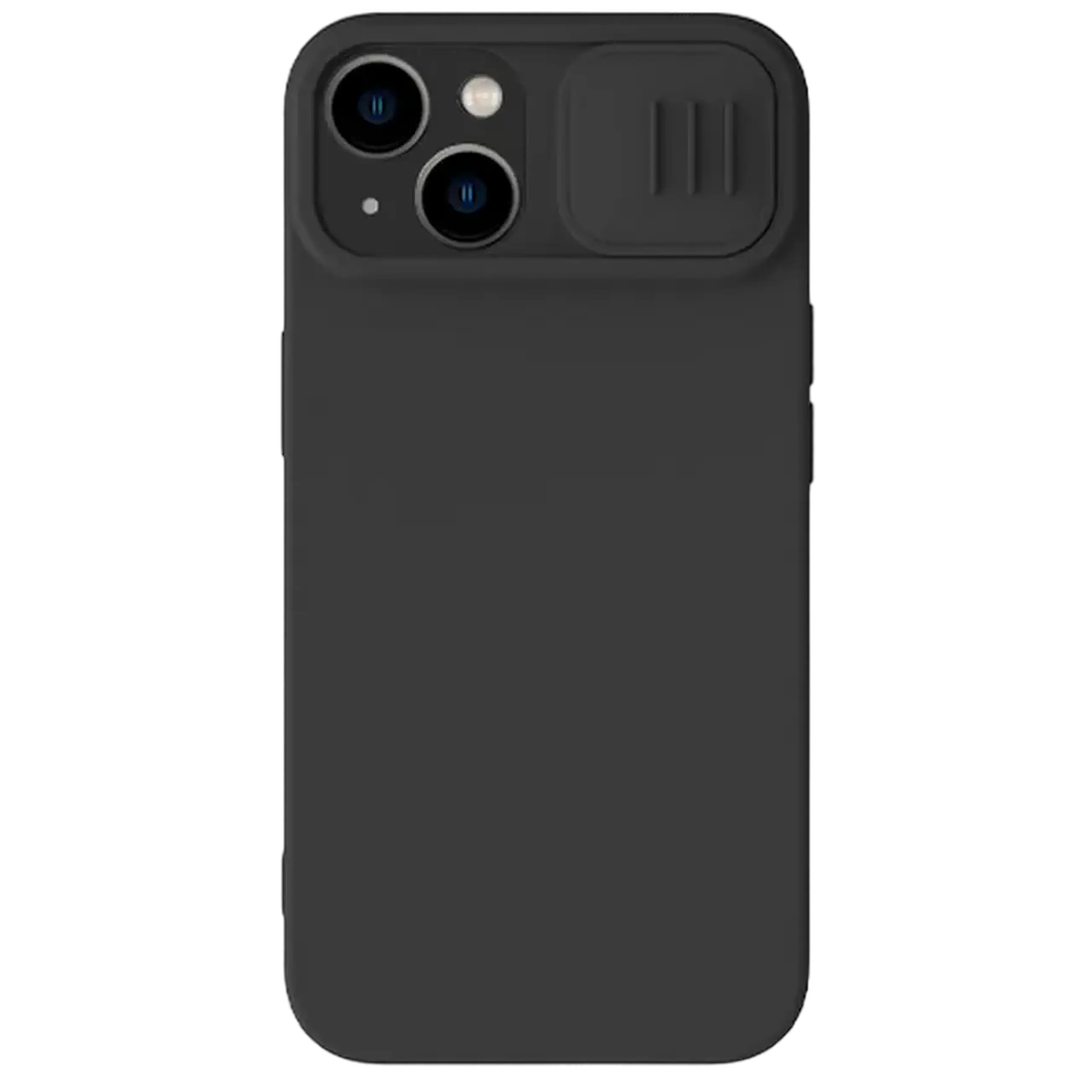 Husă Nillkin iPhone 15 Plus, CamShield Silky Silicone, Elegant Black