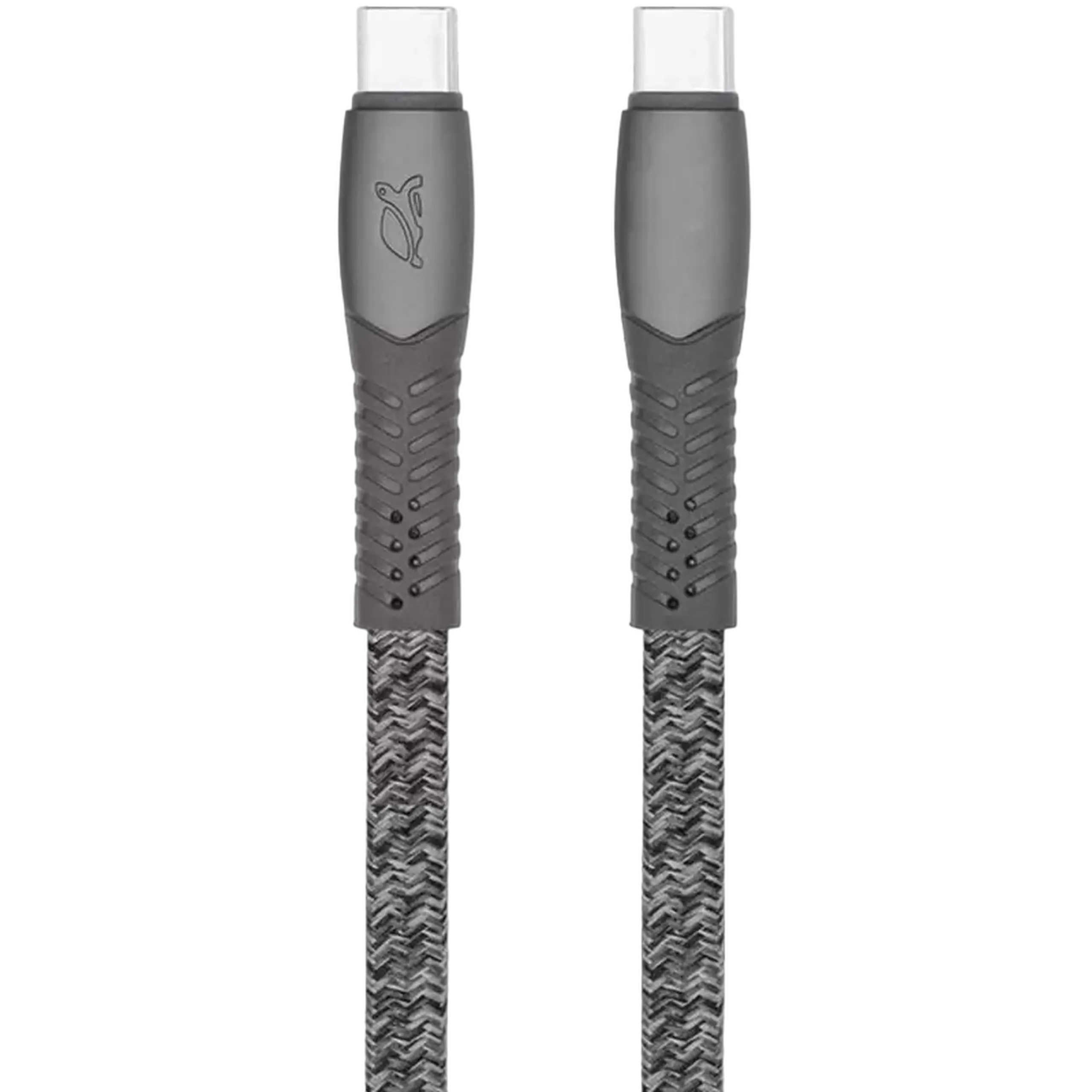 Cablu de încărcare și date Rivacase PS6105, USB Type-C/USB Type-C, 2,1m, Gri