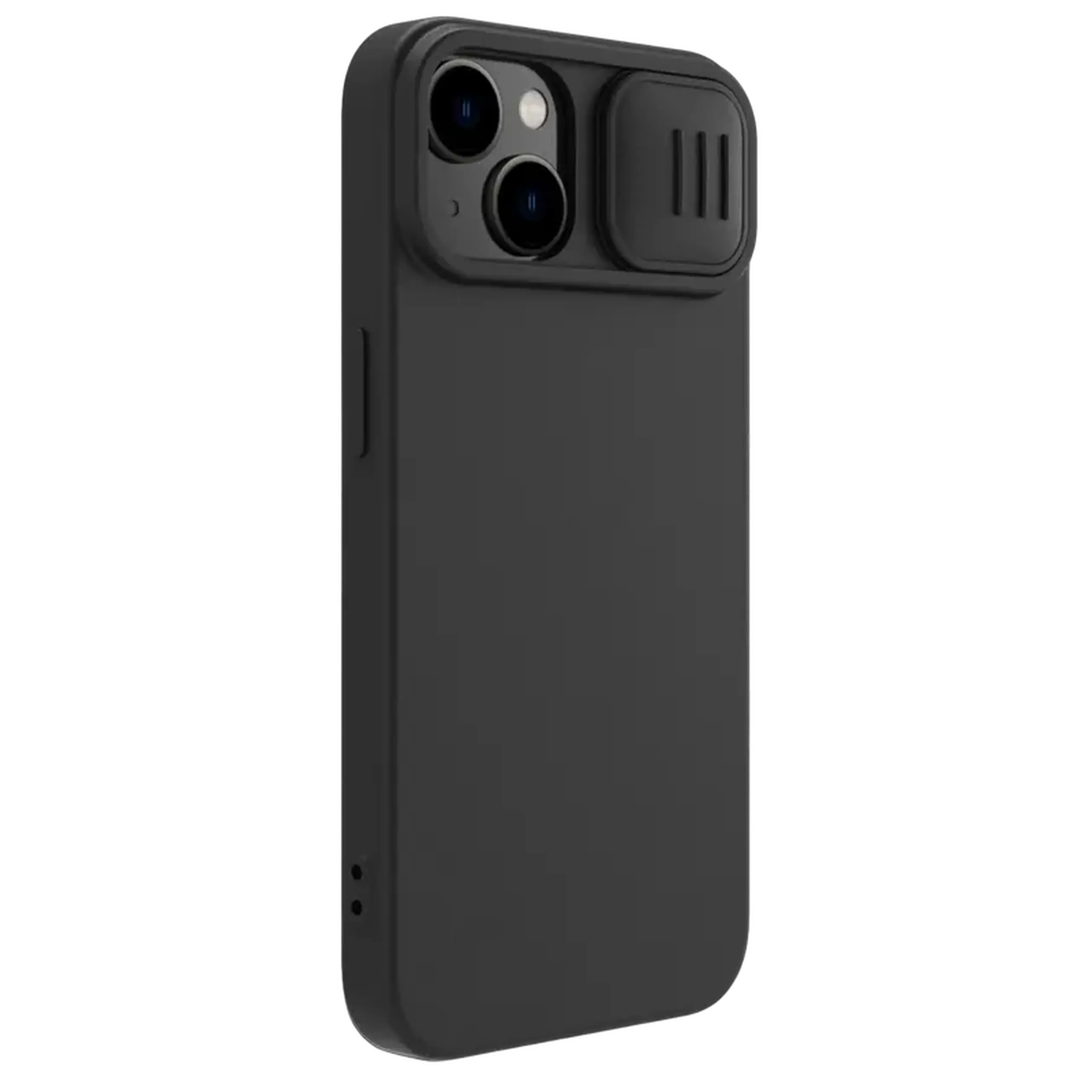 Husă Nillkin iPhone 15 Plus, CamShield Silky Silicone, Elegant Black