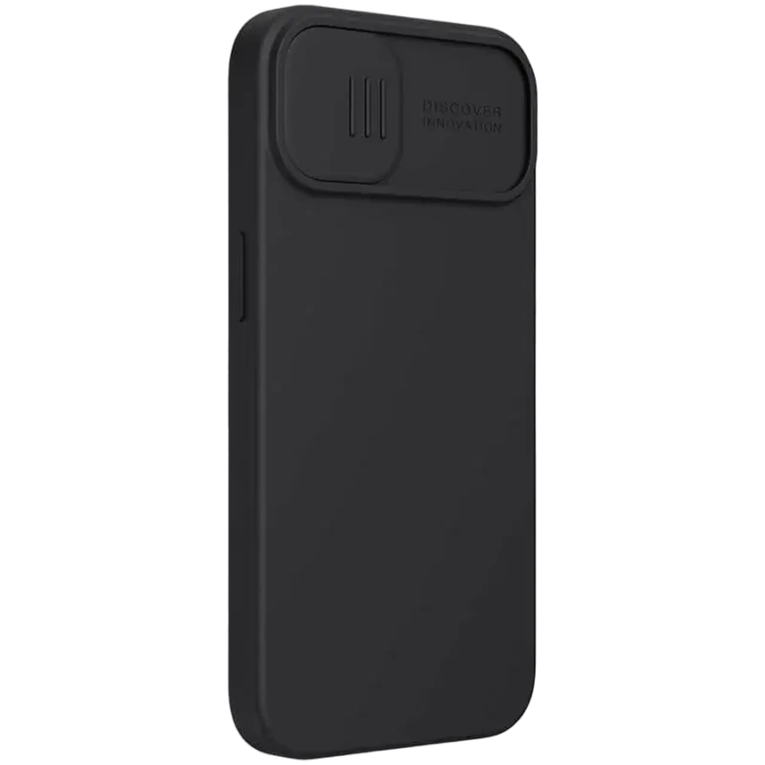 Husă Nillkin iPhone 15 Plus, CamShield Silky Silicone, Elegant Black