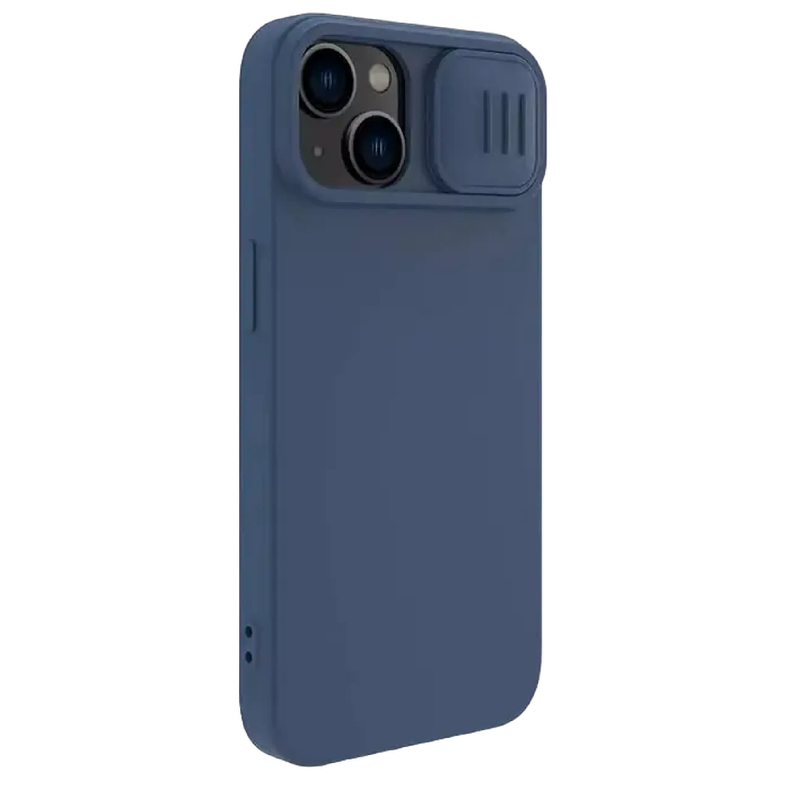 Husă Nillkin iPhone 15 Plus, CamShield Silky Silicone, Albastru Marin
