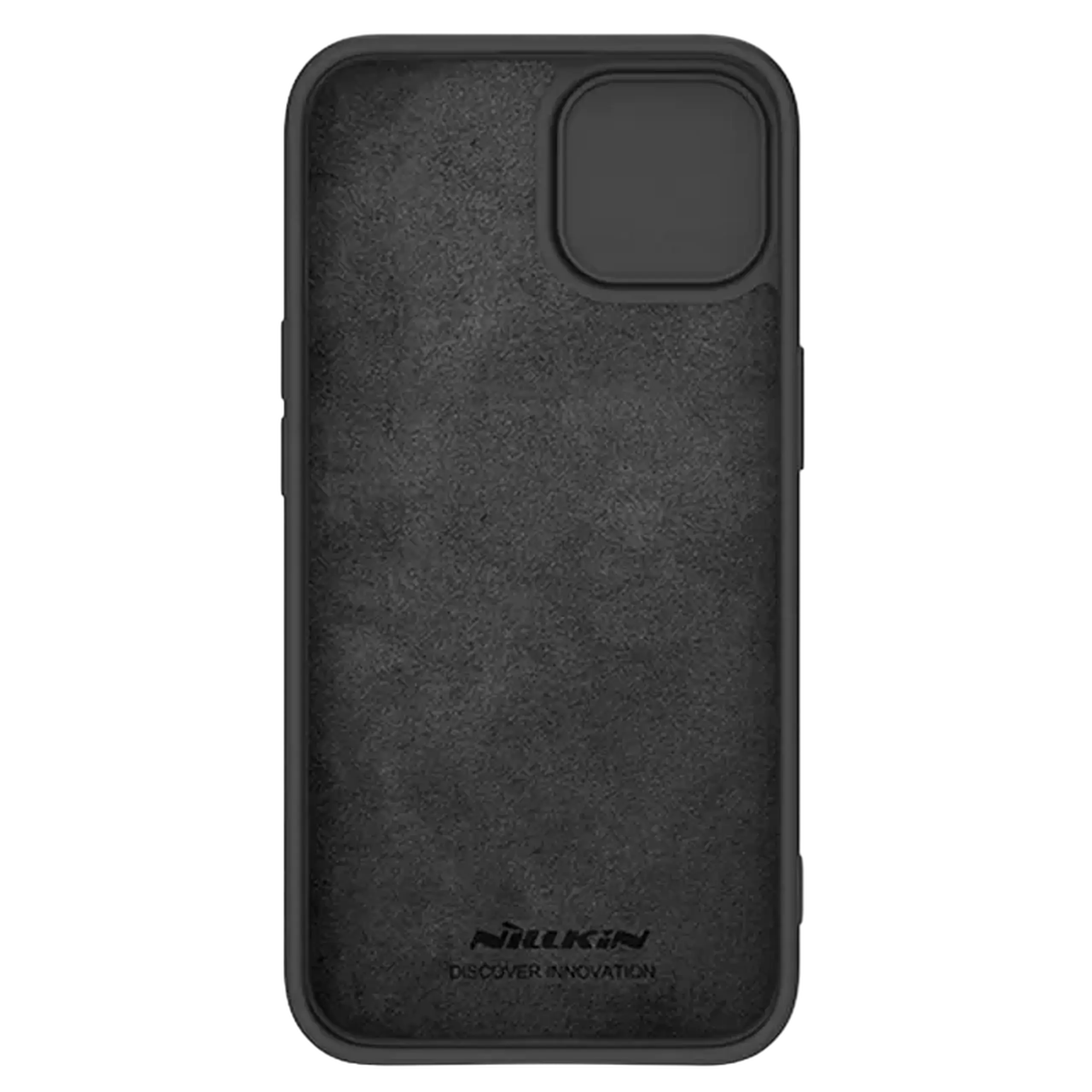 Husă Nillkin iPhone 15 Plus, CamShield Silky Silicone, Elegant Black