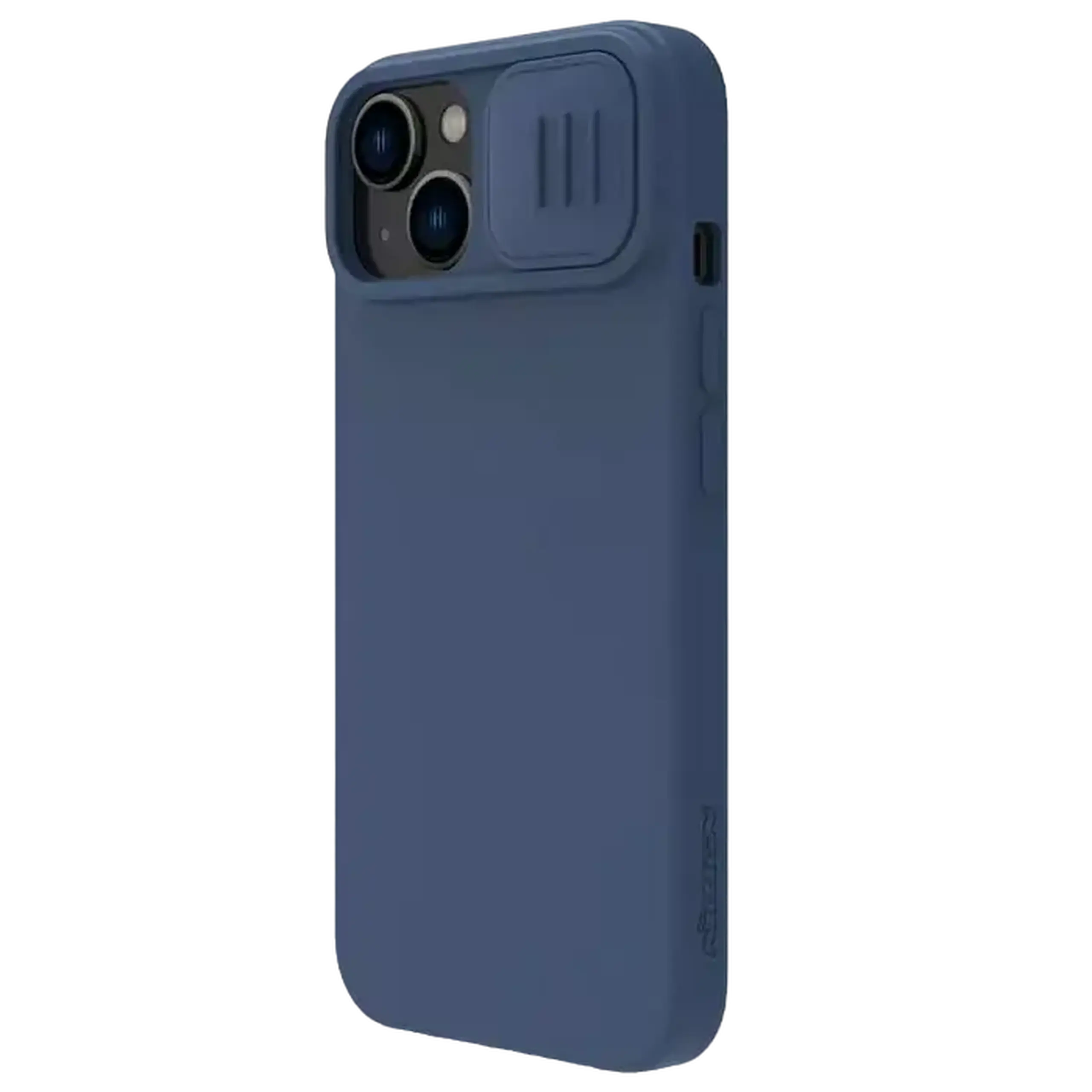 Husă Nillkin iPhone 15 Plus, CamShield Silky Silicone, Albastru Marin