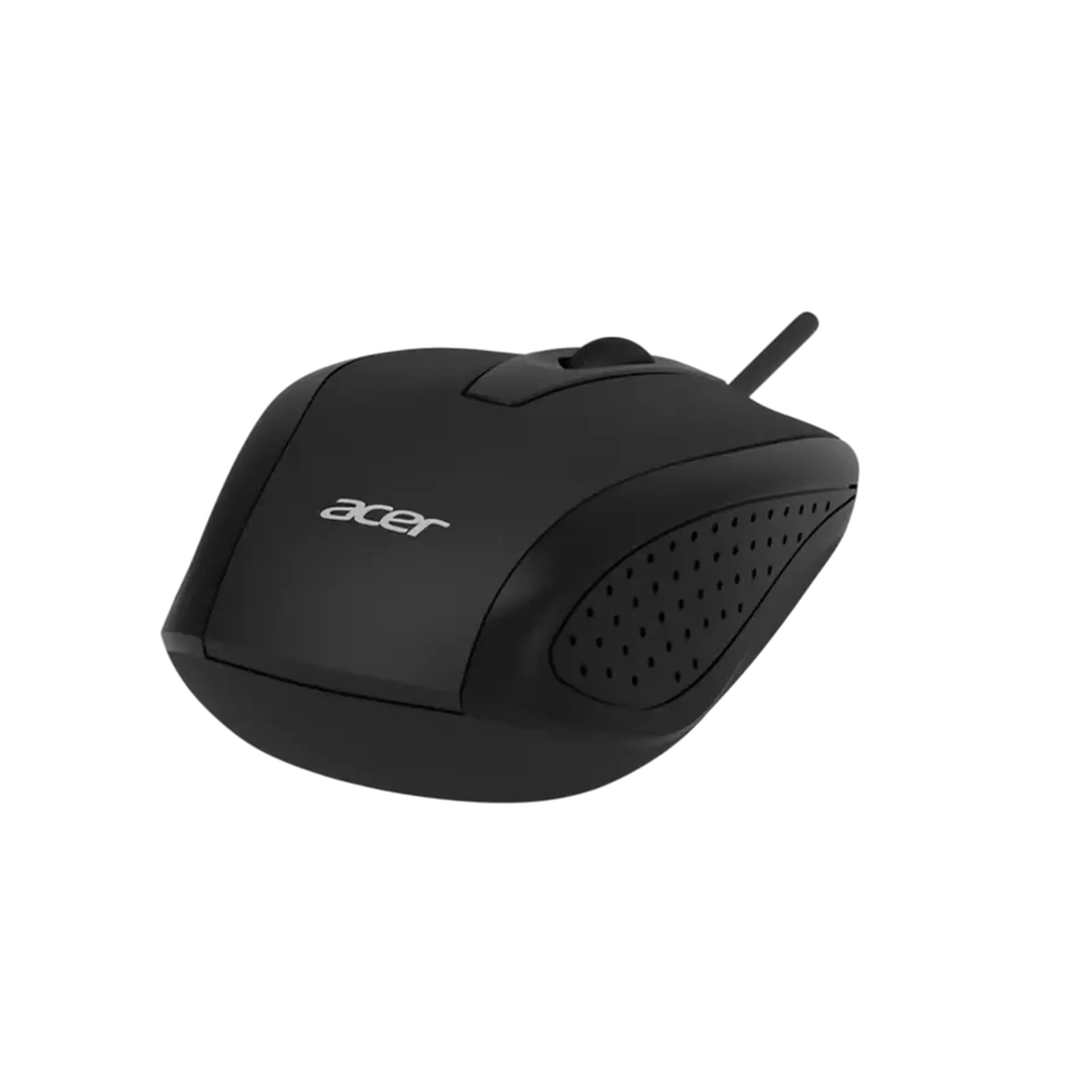Mouse Acer cu fir optic, 1200 dpi, 3 butoane, Ambidextru, 1,5 m, USB, Negru
