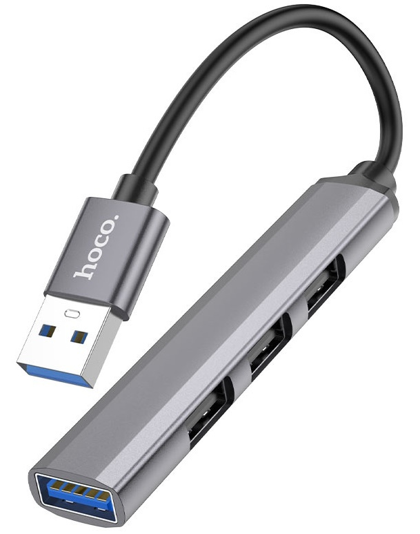 Multiplicator Hoco HB26 4in1 Metal Grey | Nativ