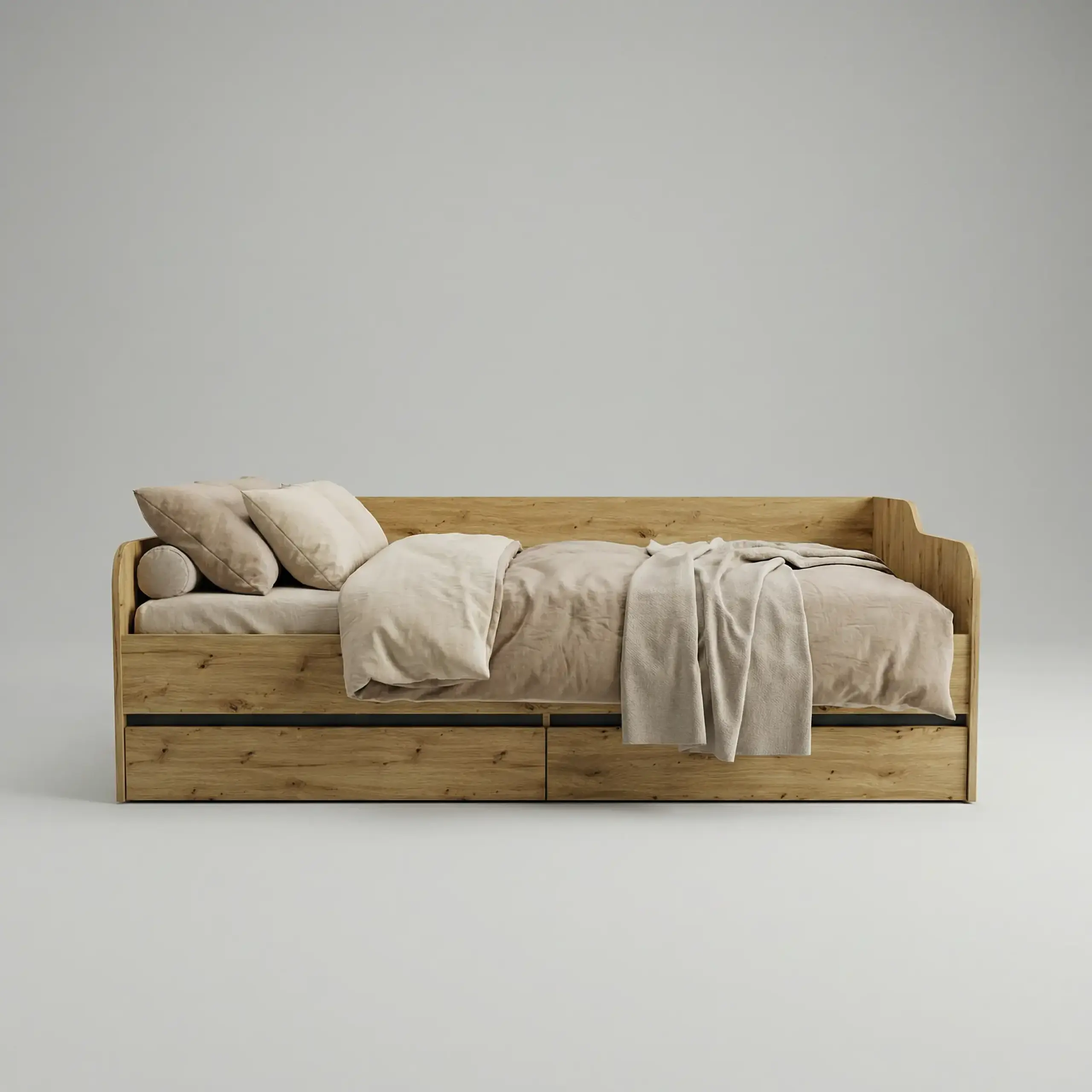 Pat 4home Ideea 200x90 cm, Stejar Artizanal/Gri Grafit