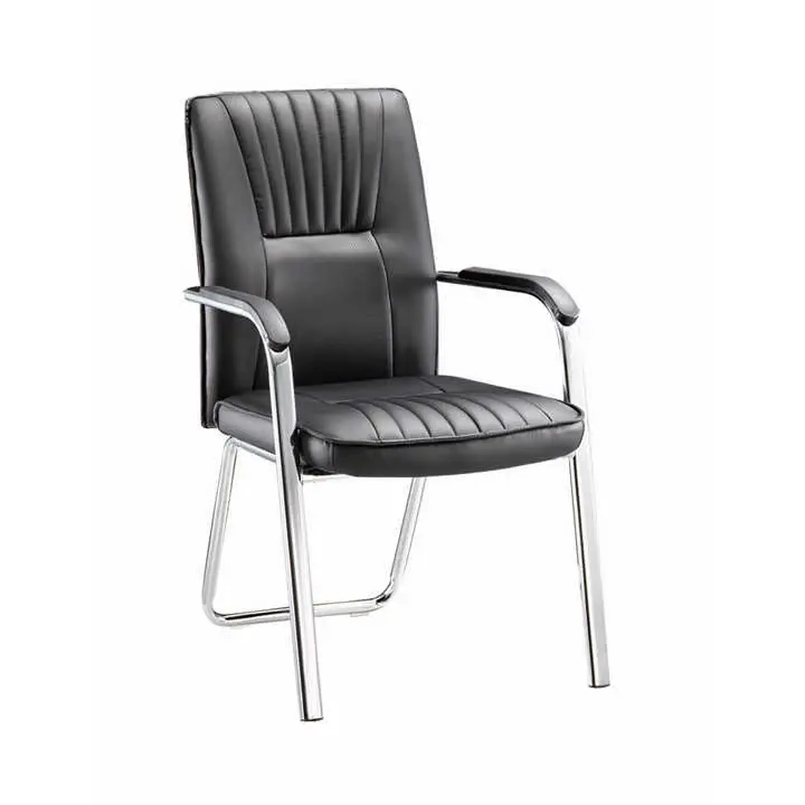 Scaun de birou 4home Essenza, piele, cadru metal, Negru