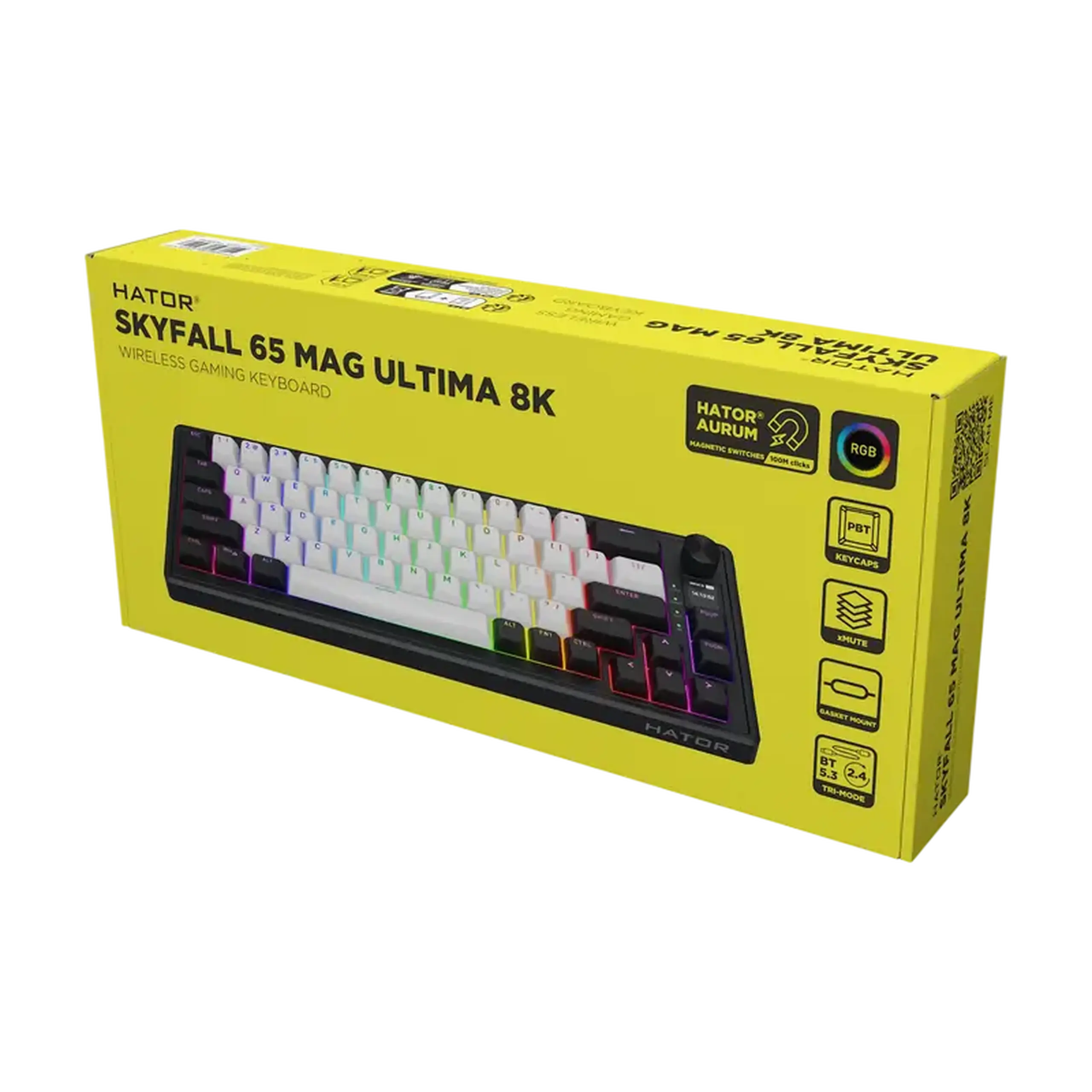 Tastatură HATOR Skyfall 65 MAG ULTIMA 8K, Cu fir / Fără fir, Negru