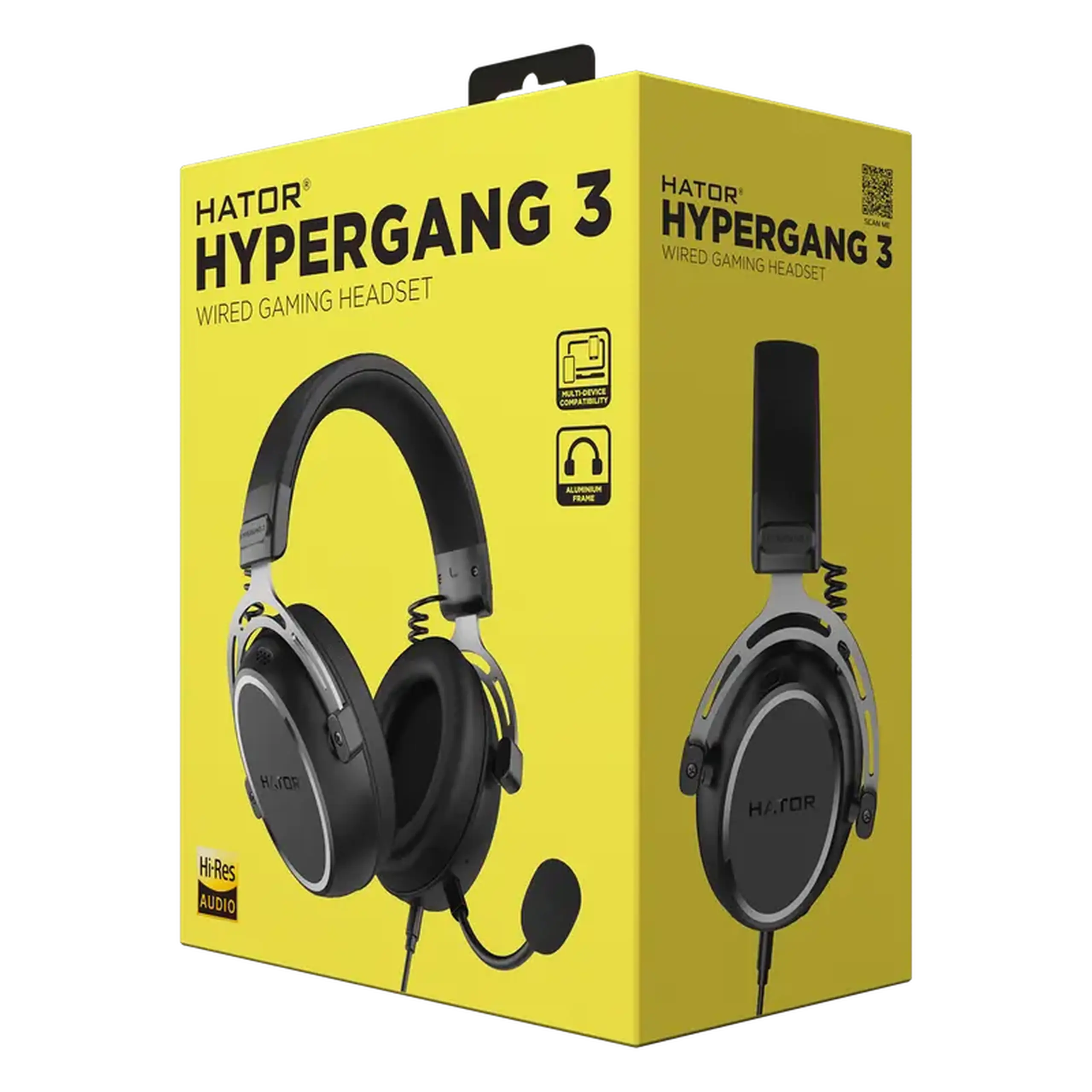 Căști de Gaming HATOR Hypergang 3 cu fir (ESH05) negru