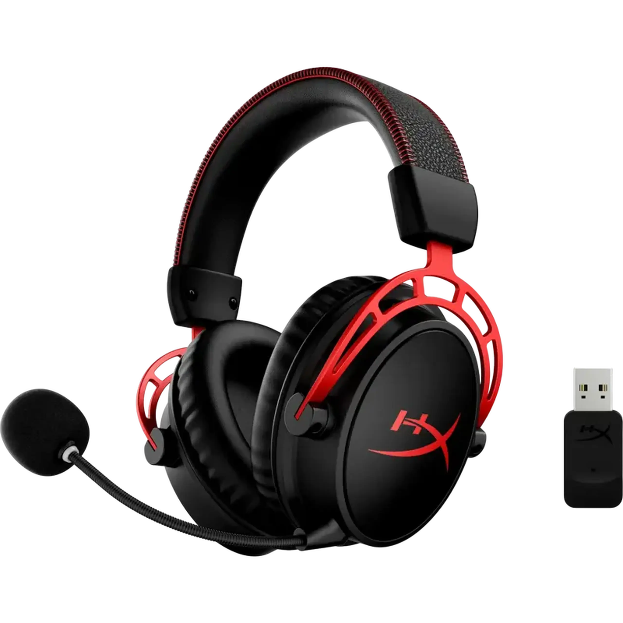 Căști gaming HyperX Cloud Alpha Wireless, Fără fir, Negru/Rosu