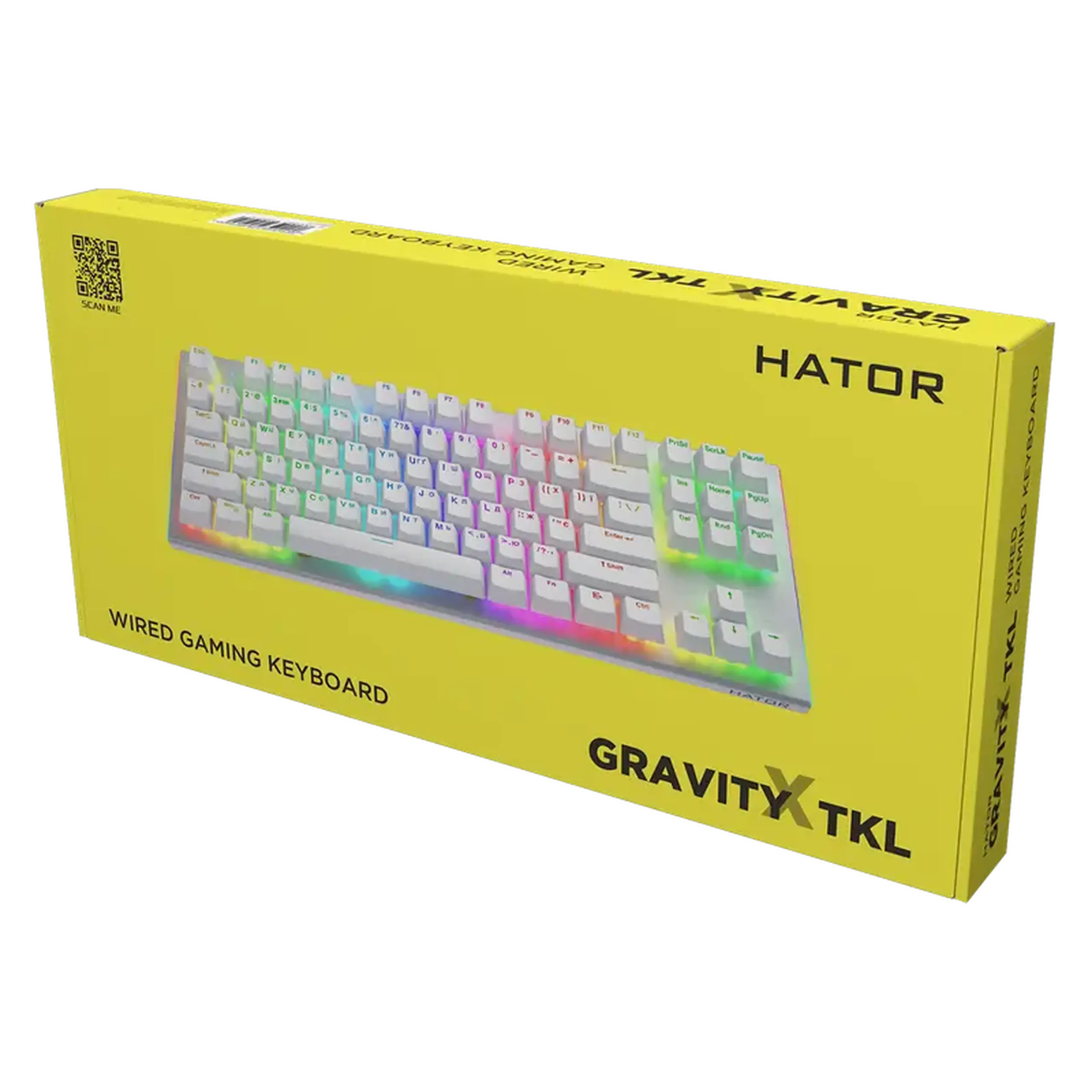 Tastatură HATOR Gravity X TKL, Cu fir, Alb