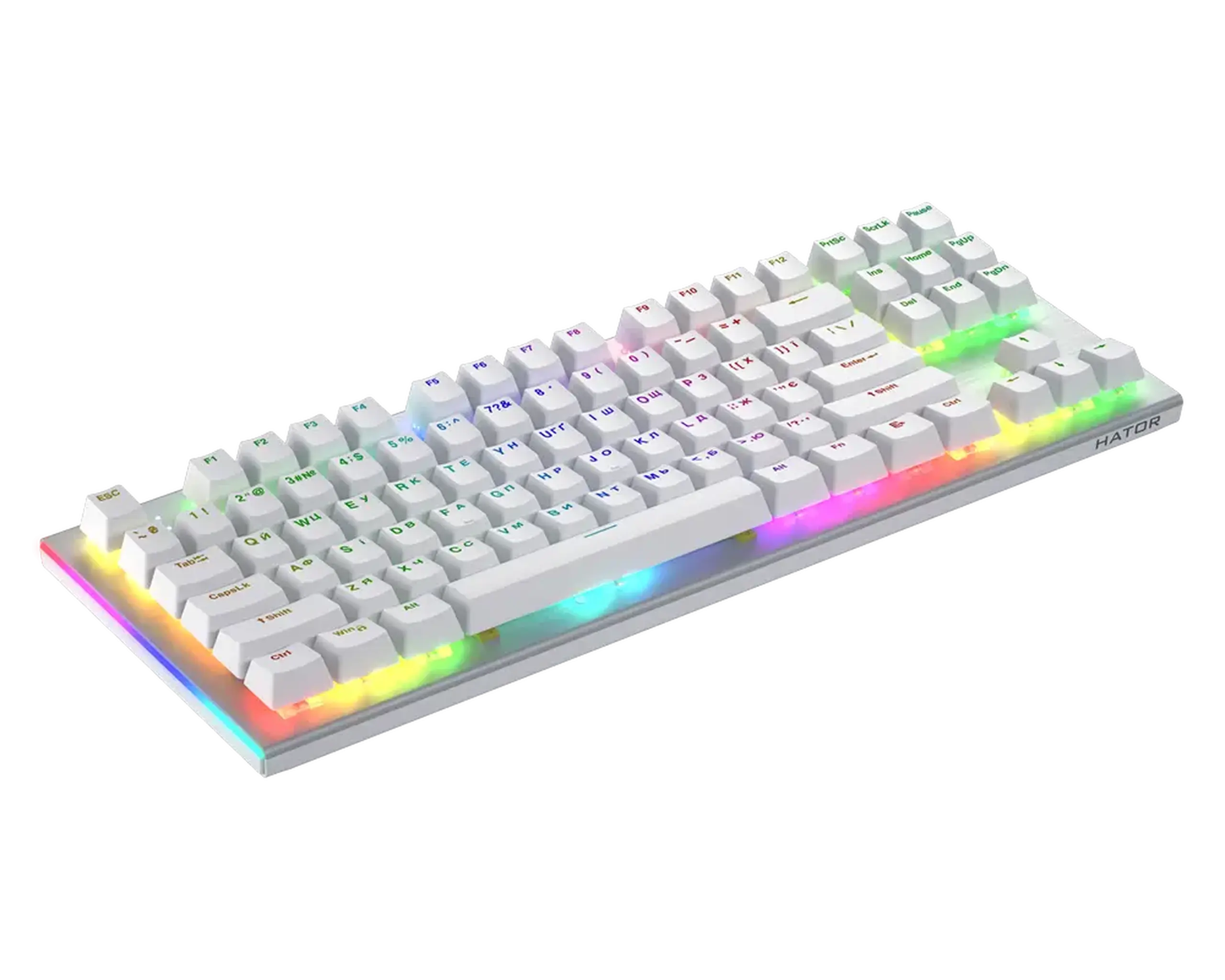 Tastatură HATOR Gravity X TKL, Cu fir, Alb