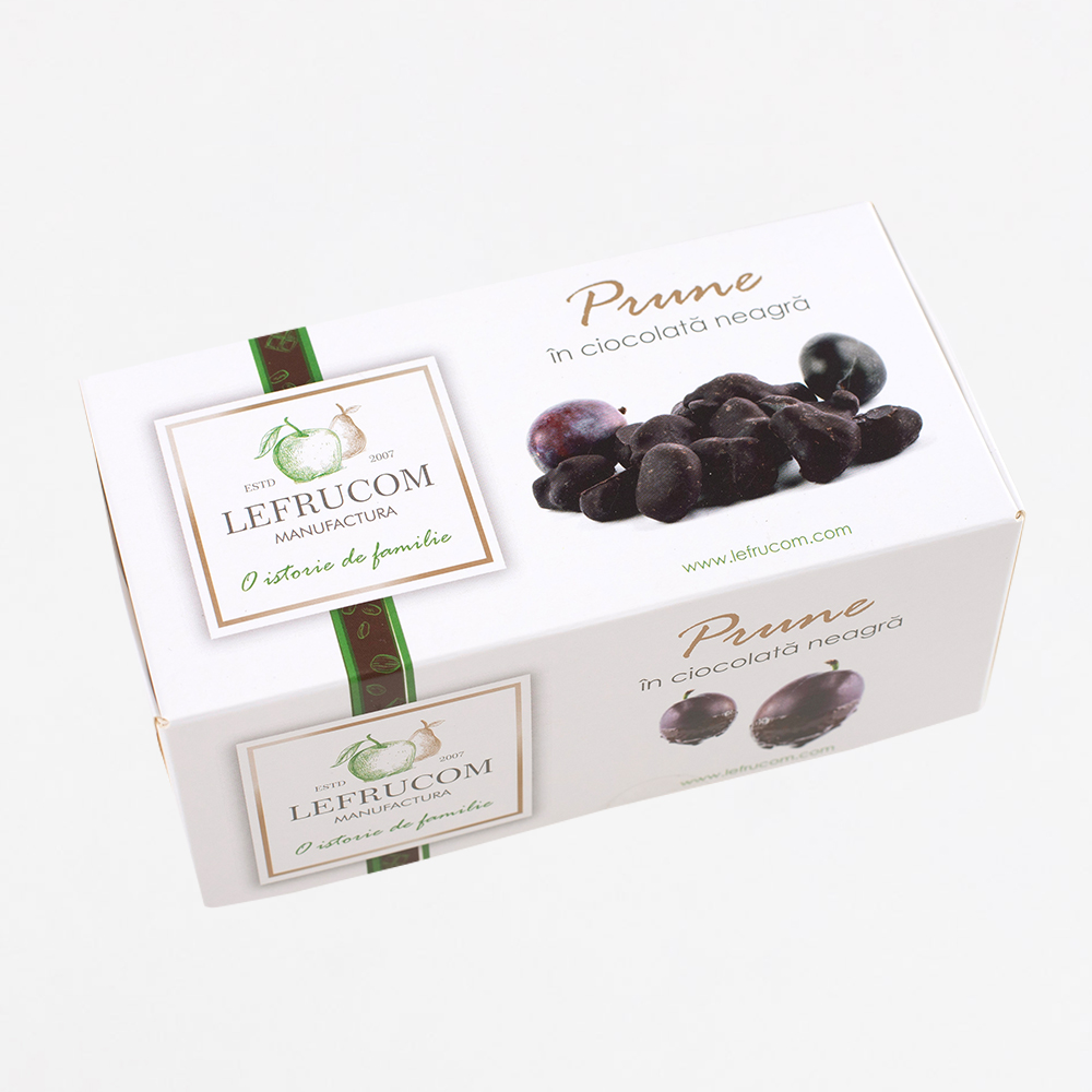 Prune în ciocolată neagră