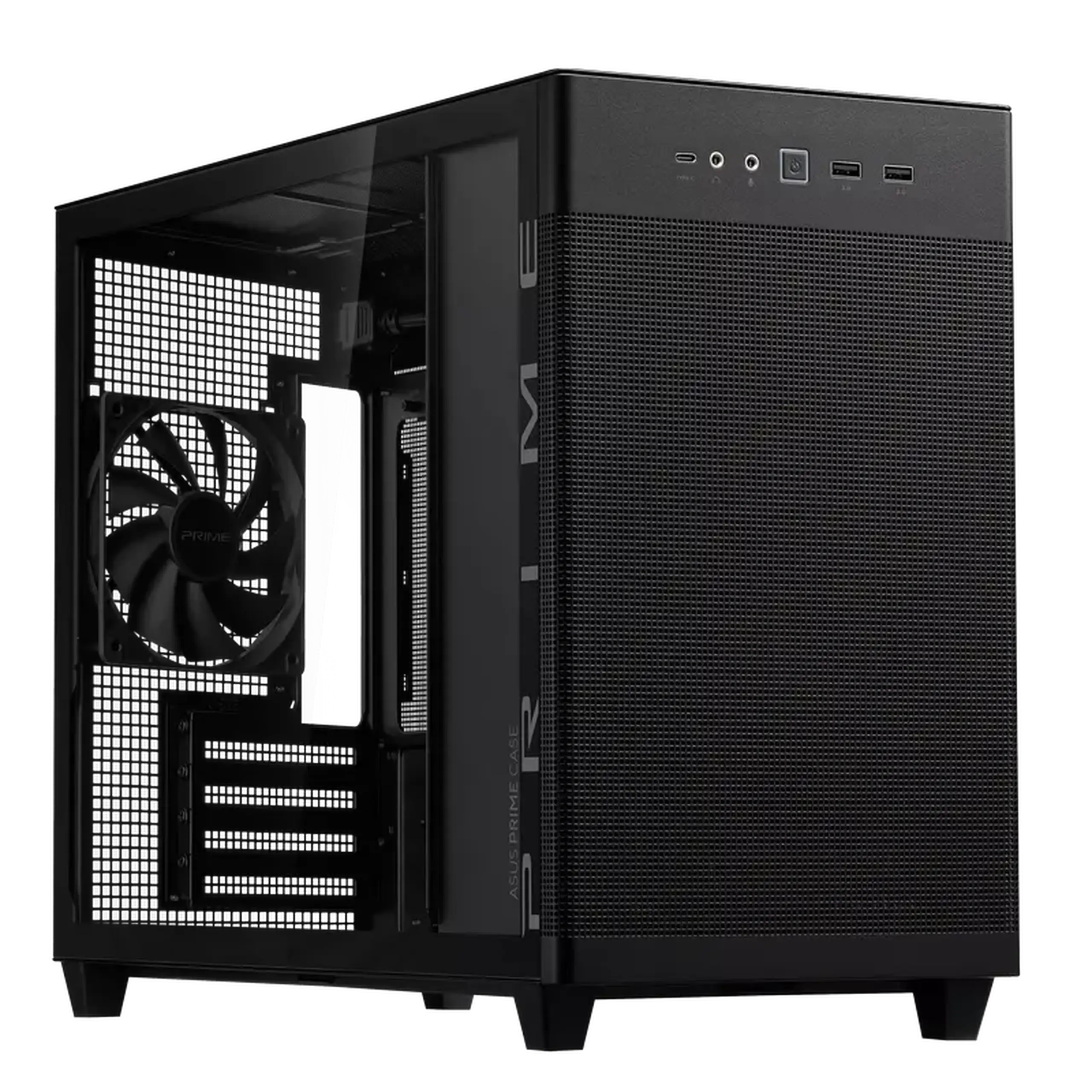 Carcasă PC ASUS Prime AP201 Tempered Glass Edition, Mini-Tower, Negru