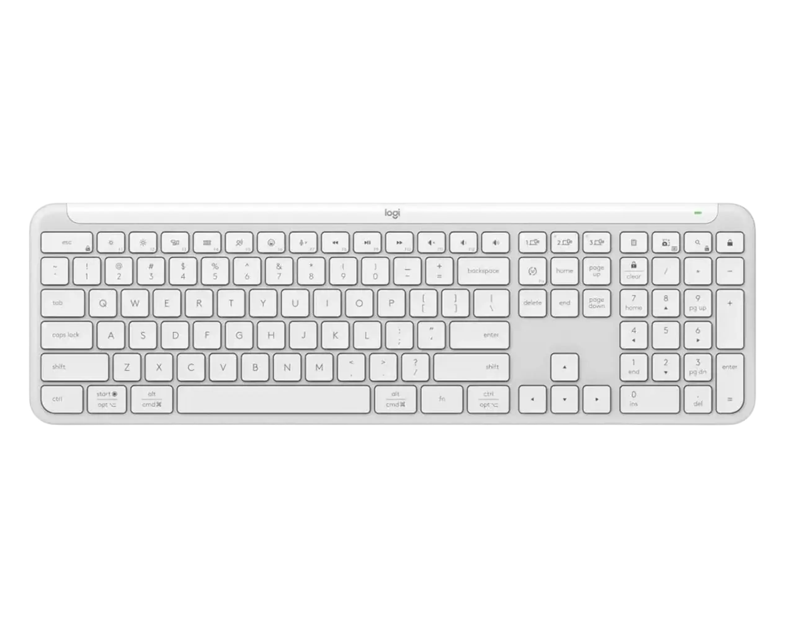 Tastatură Logitech K950, Fără fir, Alb
