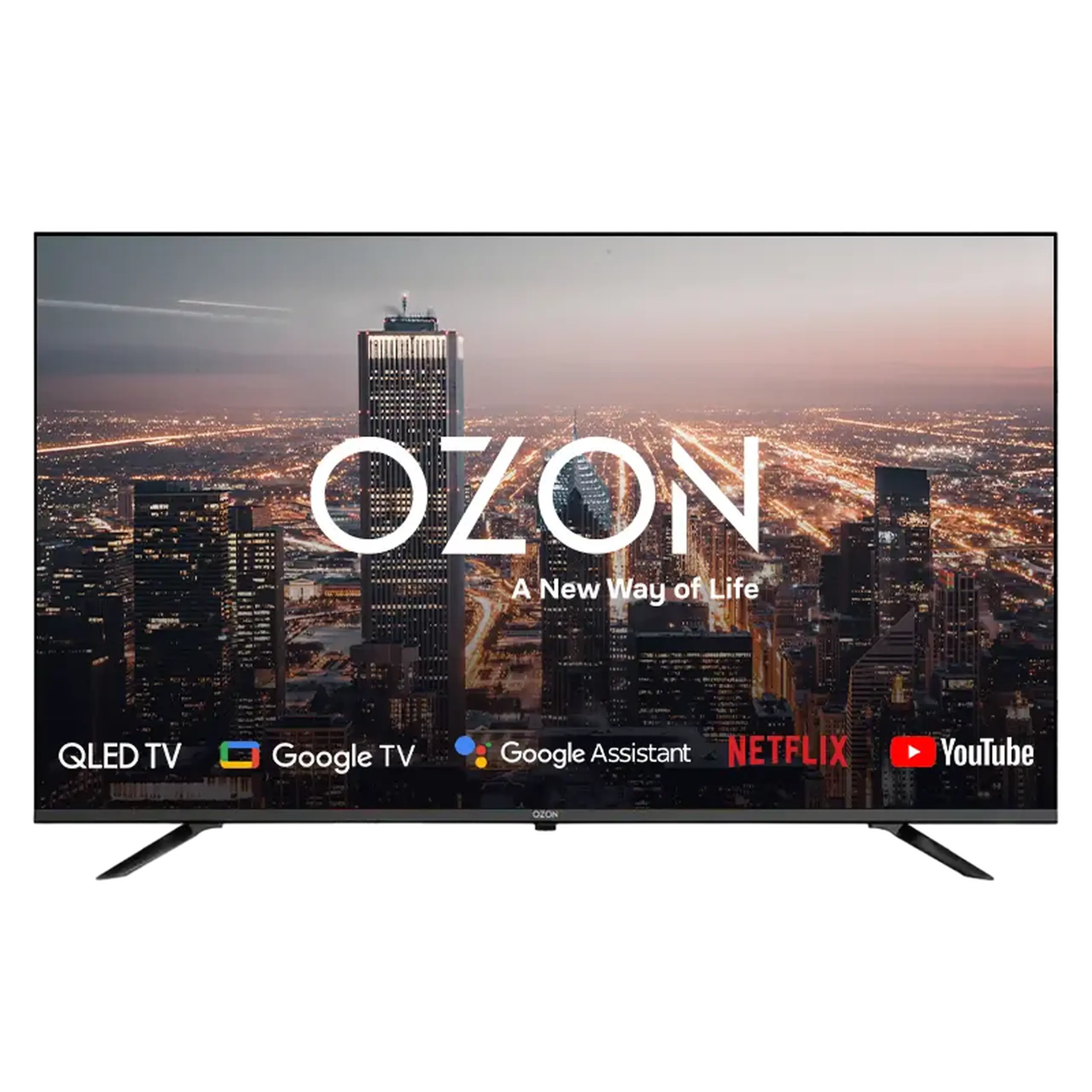 50" QLED SMART TV OZON U50QN8500S, 3840x2160 4K UHD, Google TV, Negru
