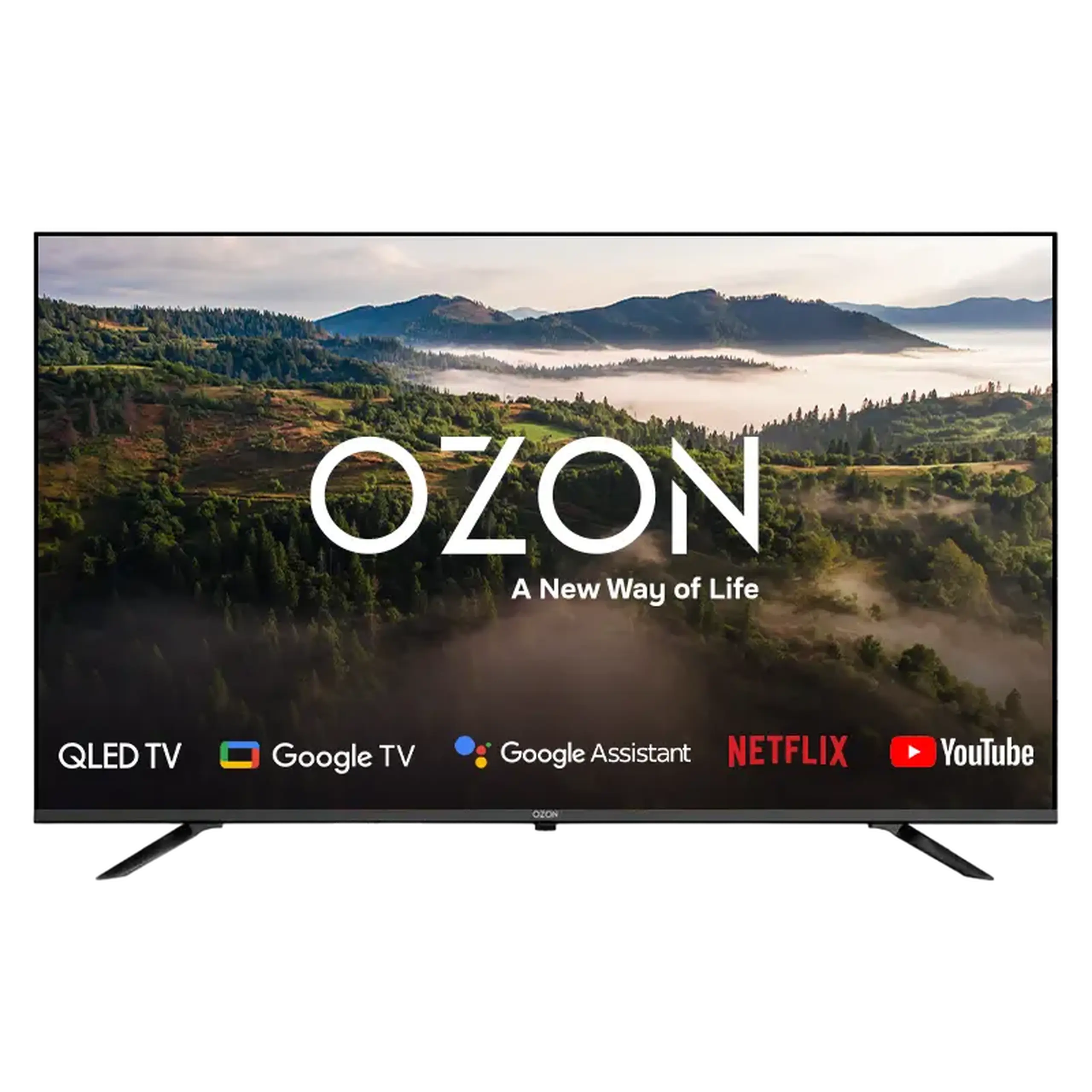 58" QLED SMART TV OZON U58QN8500S, 3840x2160 4K UHD, Google TV, Negru