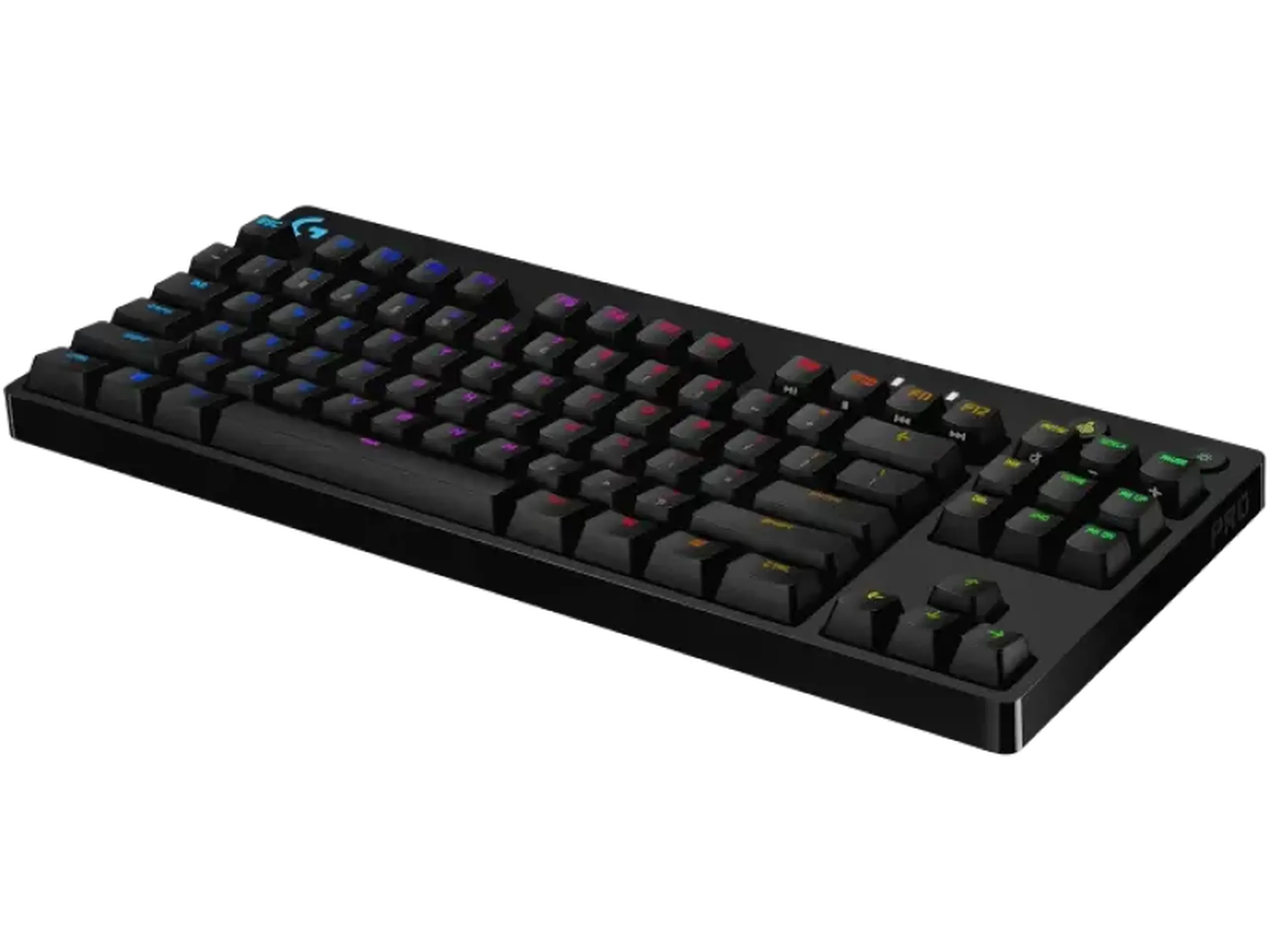 Tastatură pentru jocuri Logitech G PRO, TKL, mecanică, GX Blue Clicky, RGB, cablu detașabil, Macro, tasta F
