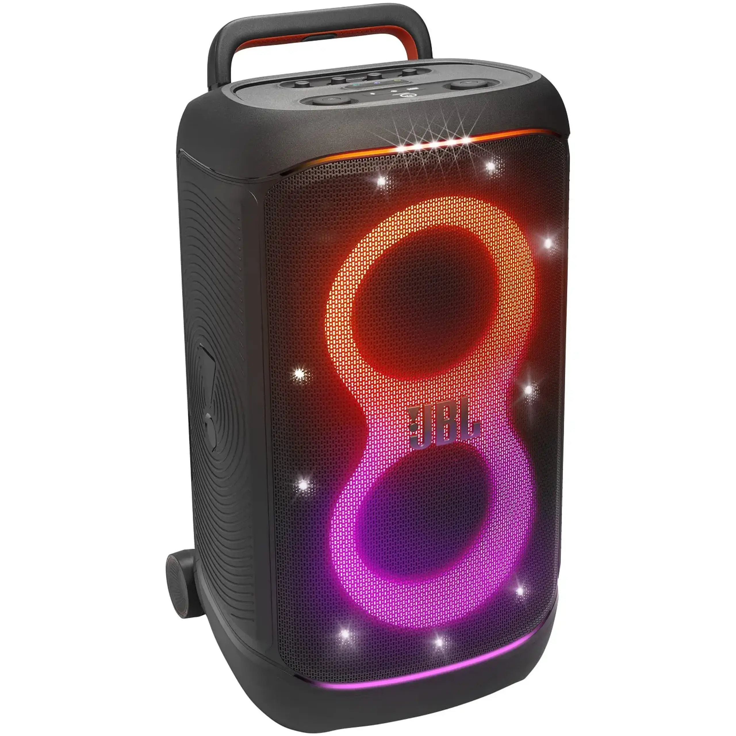 Sistem audio portabil JBL Partybox 520, 400W, Bluetooth 5.4, Auracast, IPX4, Autonomie 15 ore, Baterie detasabila (nu este inclusa in set), Negru