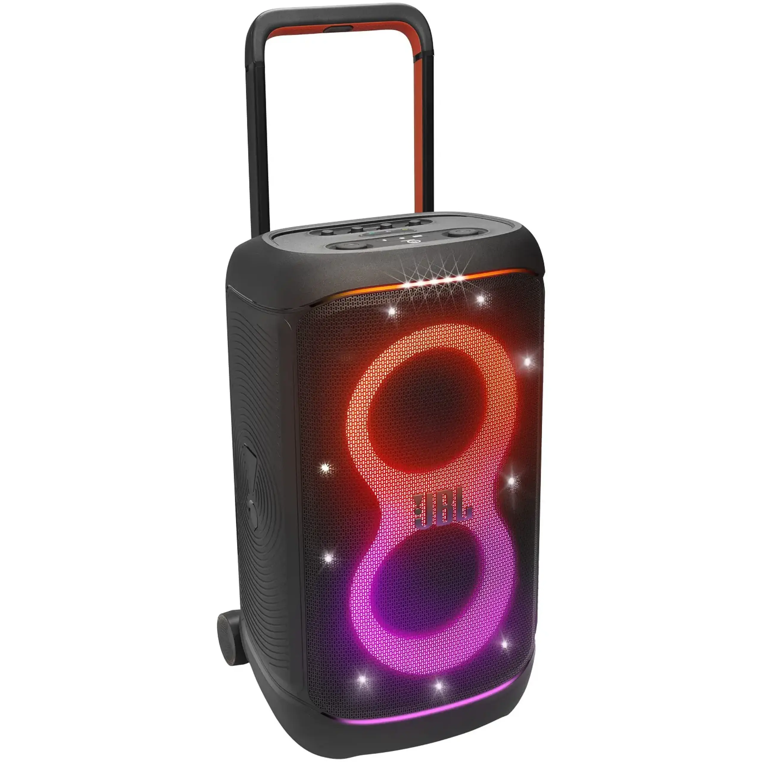 Sistem audio portabil JBL Partybox 520, 400W, Bluetooth 5.4, Auracast, IPX4, Autonomie 15 ore, Baterie detasabila (nu este inclusa in set), Negru