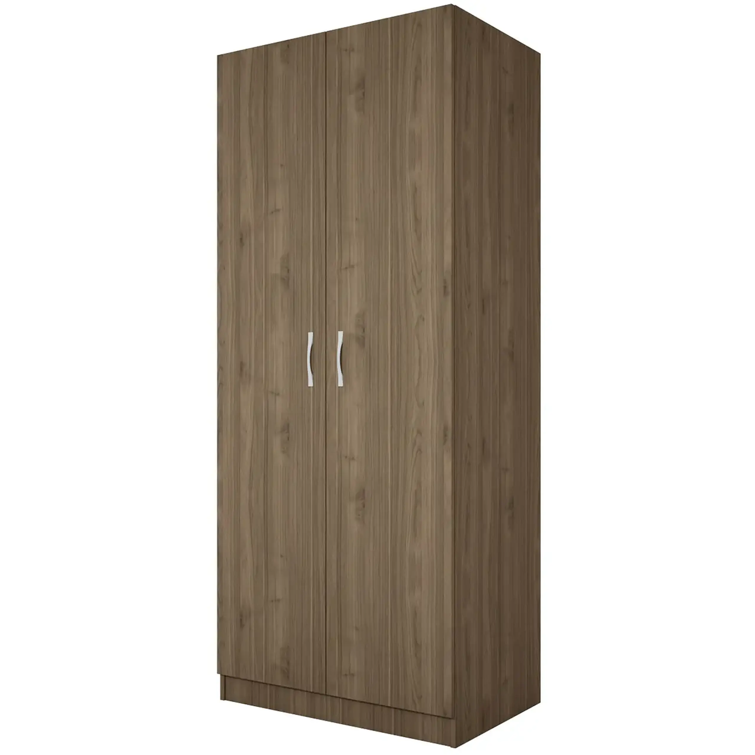 Dulap cu Balamale Irim Aspen, 80x52.5x191 cm, 2 usi, 5 polite, bara haine, Nuc Amiral