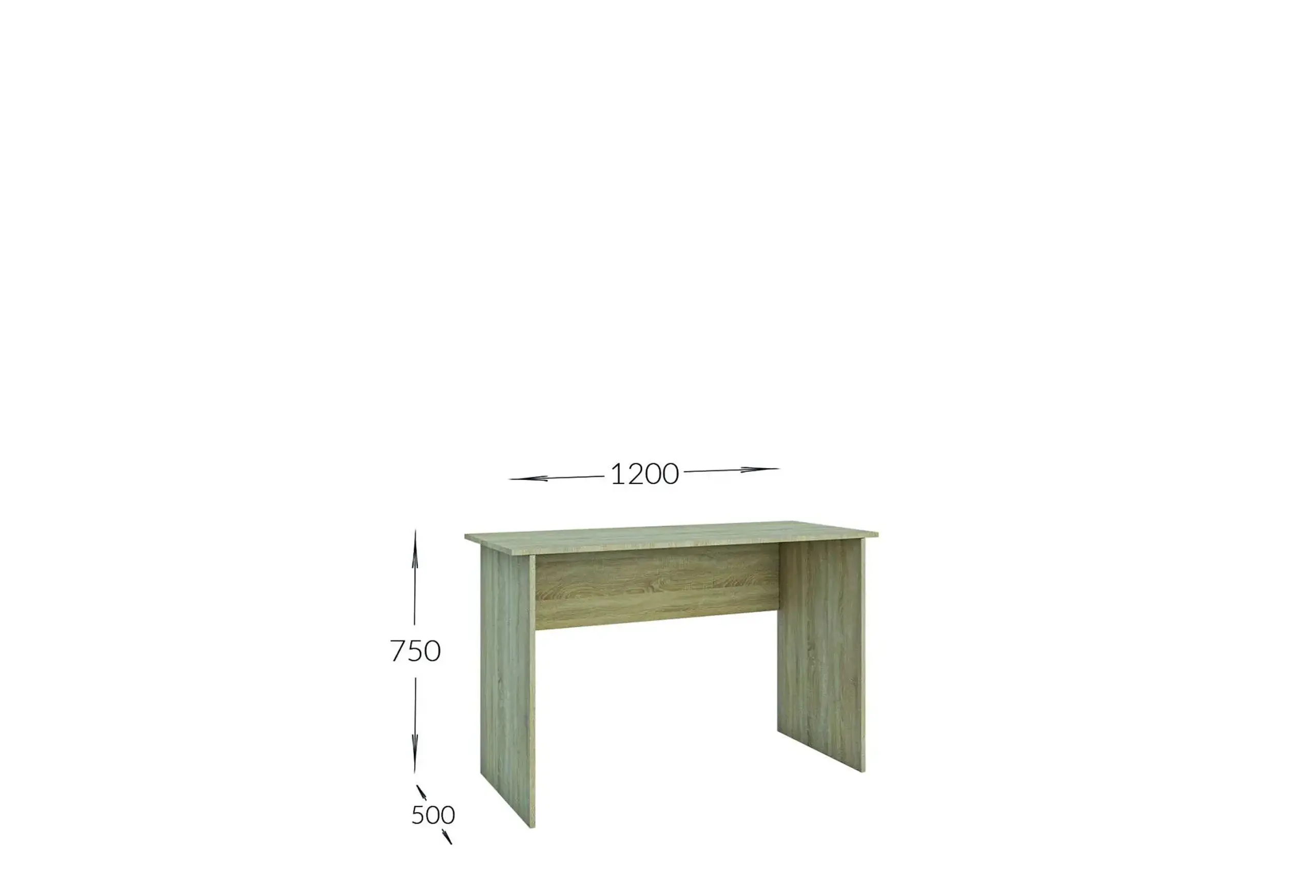 Masa de birou 4home Kleo, 120x75x50 cm, Stejar Kraft Alb