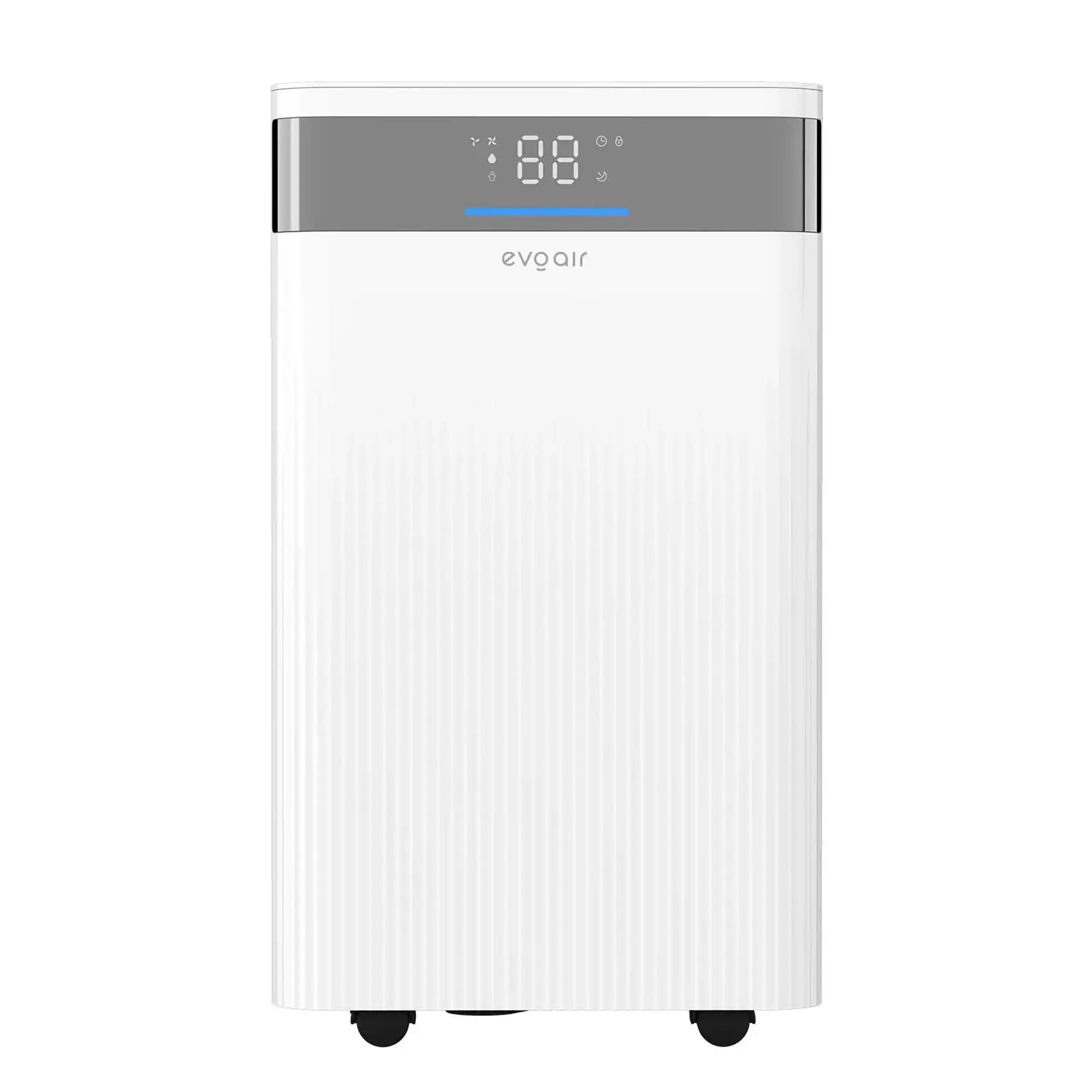 Dezumidificator Evoair ComfoDry12, 12l/24h, Silentios, Senzor de Umiditate, Uscare Rufe, Mod Noapte, Lumina Ambientala, Drenaj Continuu, Alb