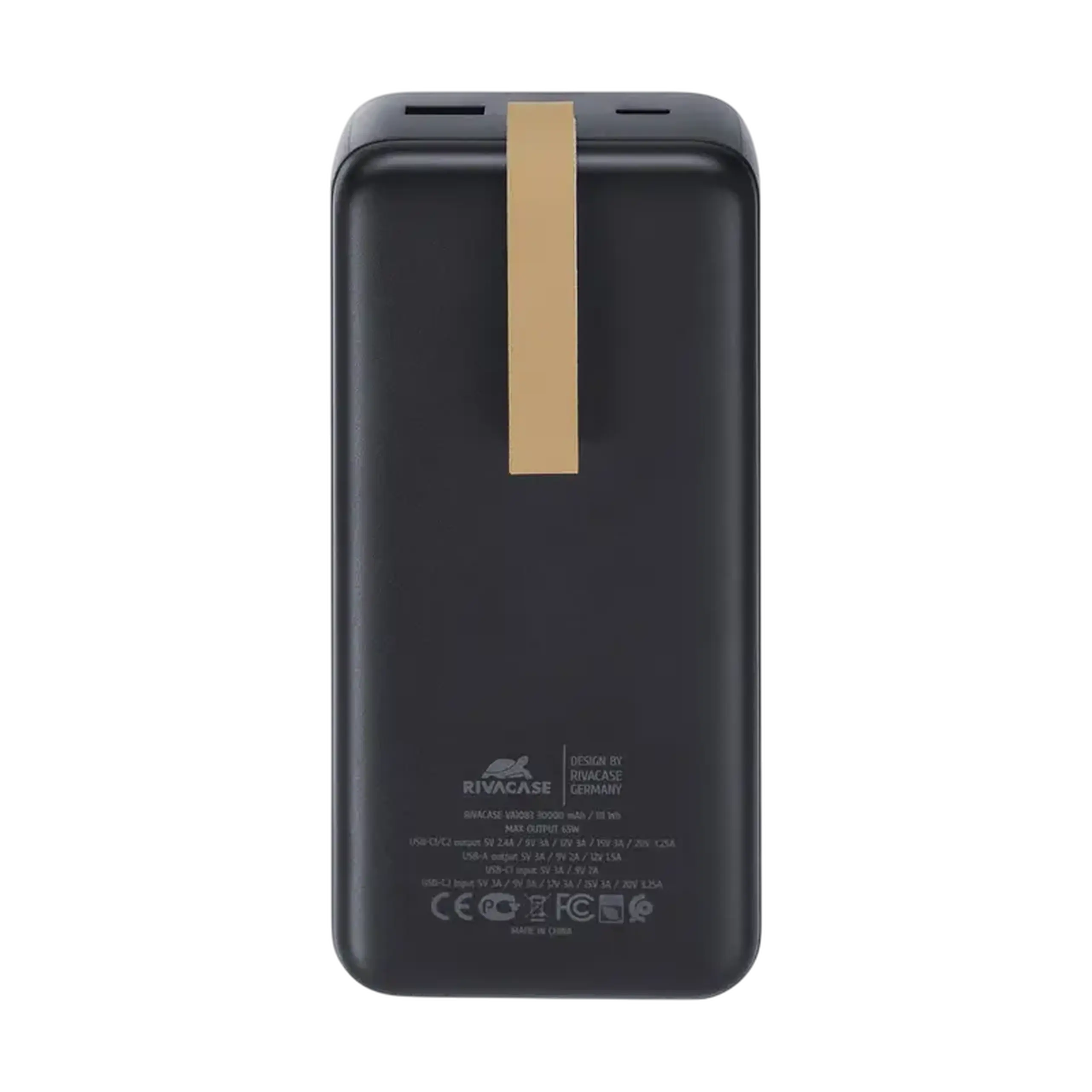Acumulator extern Rivacase VA1083, 30000mAh, Negru