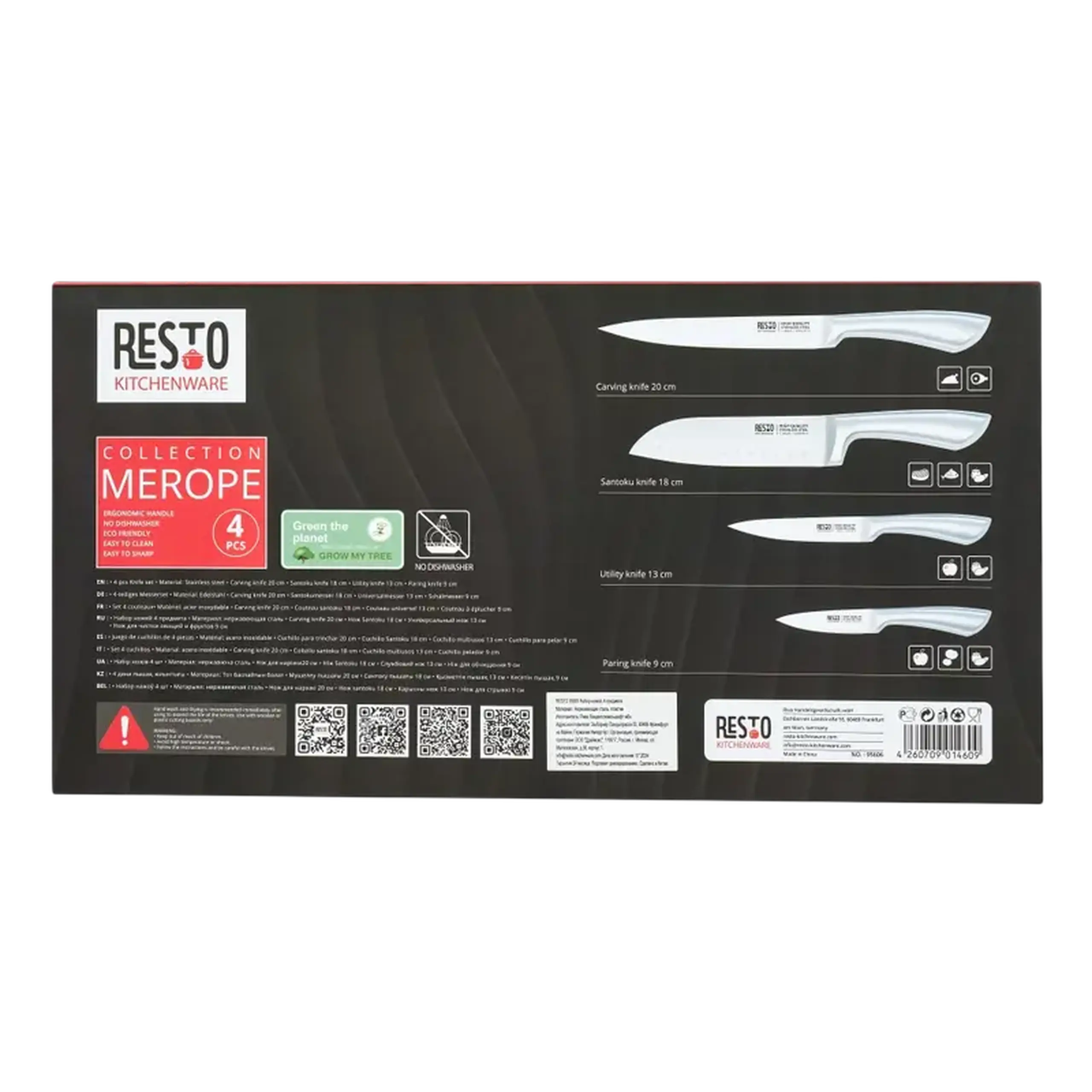 Set de Cuțite RESTO 95606, Oțel inoxidabil