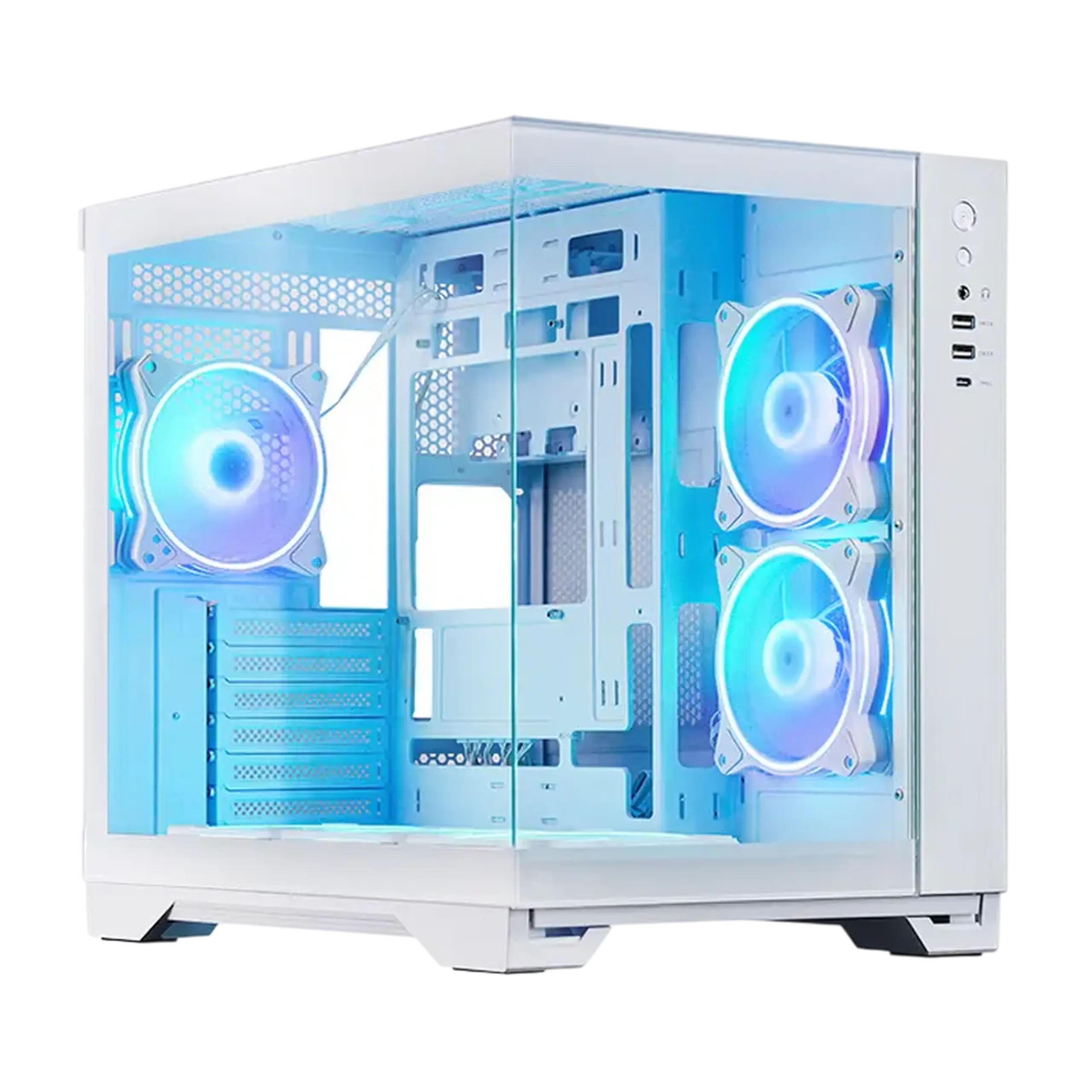 Carcasă PC Chieftec Visio, Midi-Tower, Fără PSU, Alb