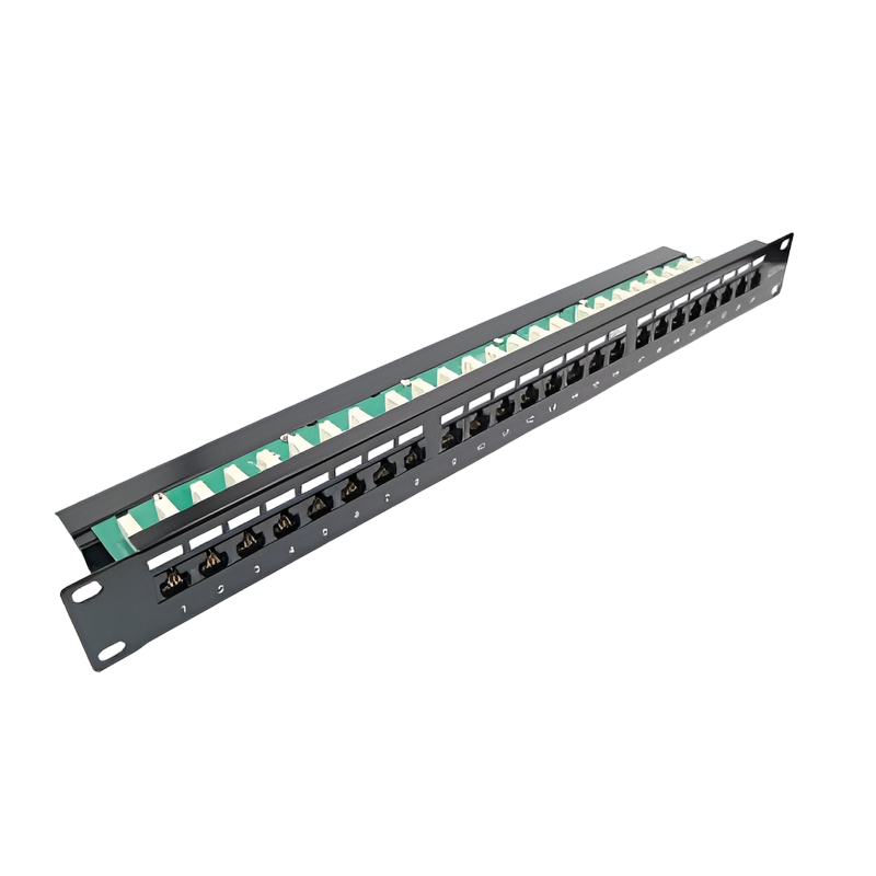 48 ports STP Cat.6A patch panel, 1U, 19" Krone & 110 Dual