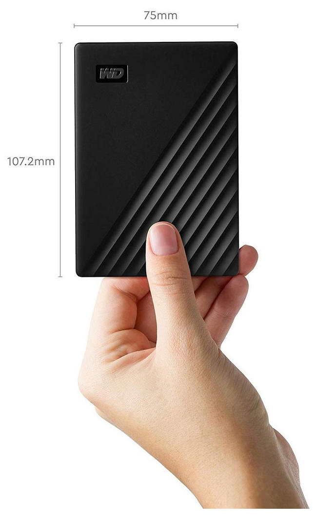 5.0TB (USB3.1) 2.5" WD My Passport Portable External Hard Drive (WDBPKJ0050BBK)", Black