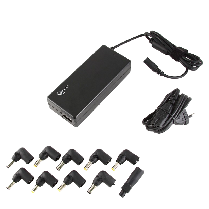 Energenie 100 W GaN USB fast charger, PD and QC 3.0, 3xUSB-C, 1xUSB-A, TA-UC-PDQC100LCD-01-BK