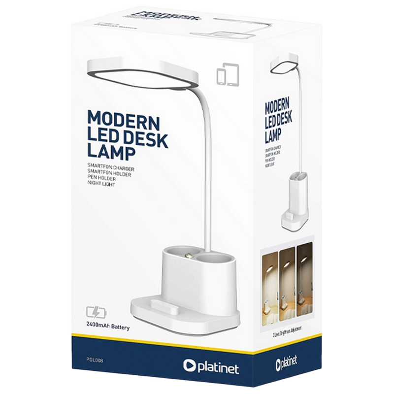 Lampa Led Platinet PDLD11 Desk Drawing LAMP10W, 1 HEAD, 48 LED, 3xMAGNIFYING LENS,BASE, White