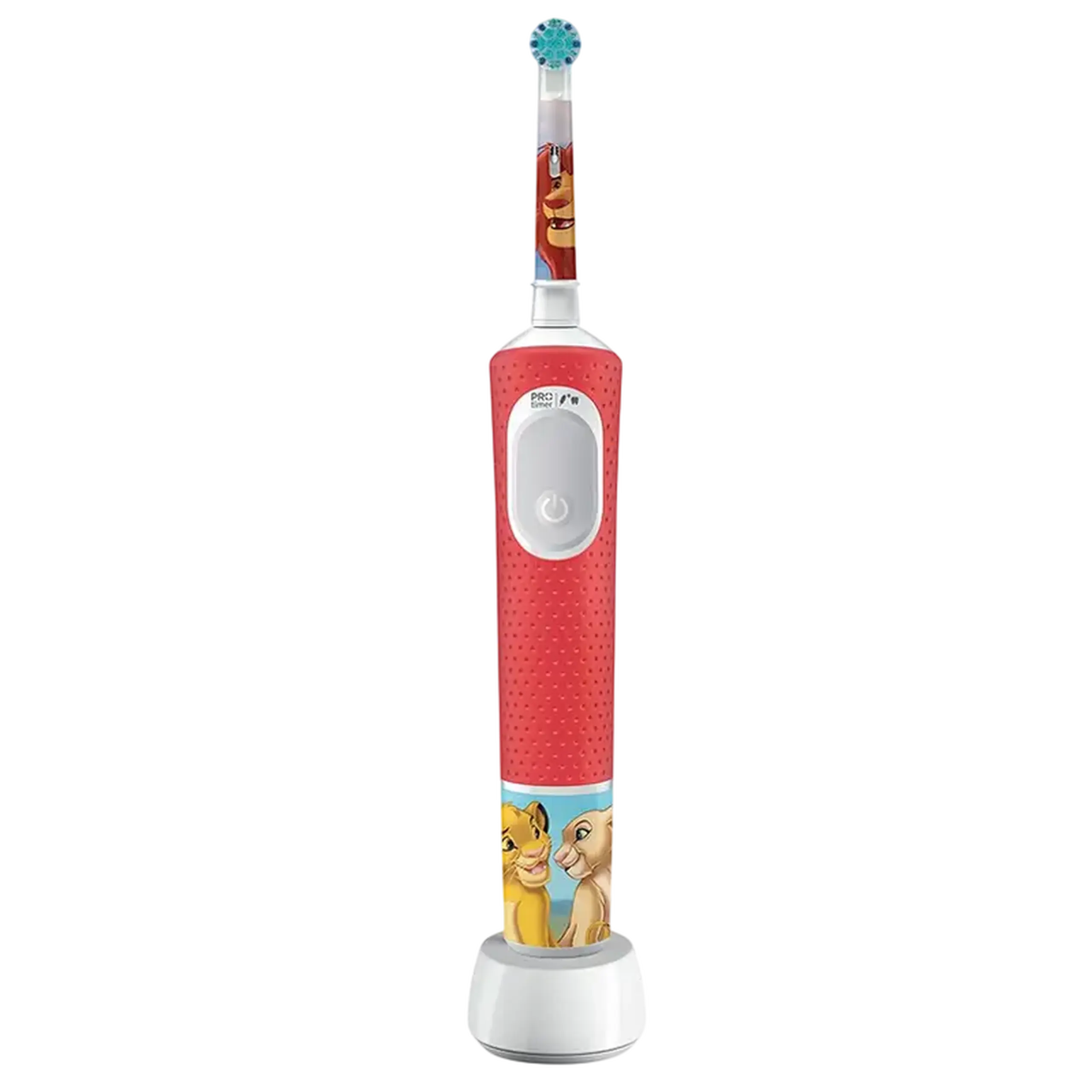 Periuță de dinți electrică Braun Oral-B Pro Kids Lion King, Roșu