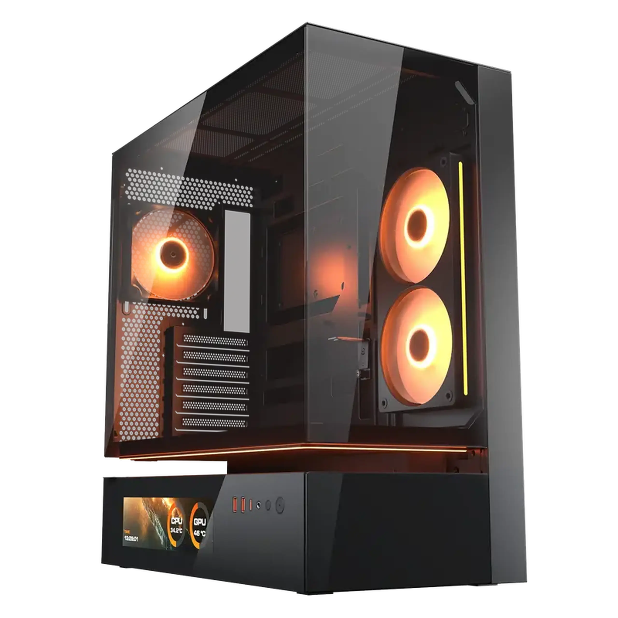 Carcasă PC Cougar CFV235 Vision, Midi-Tower, Fără PSU, Negru