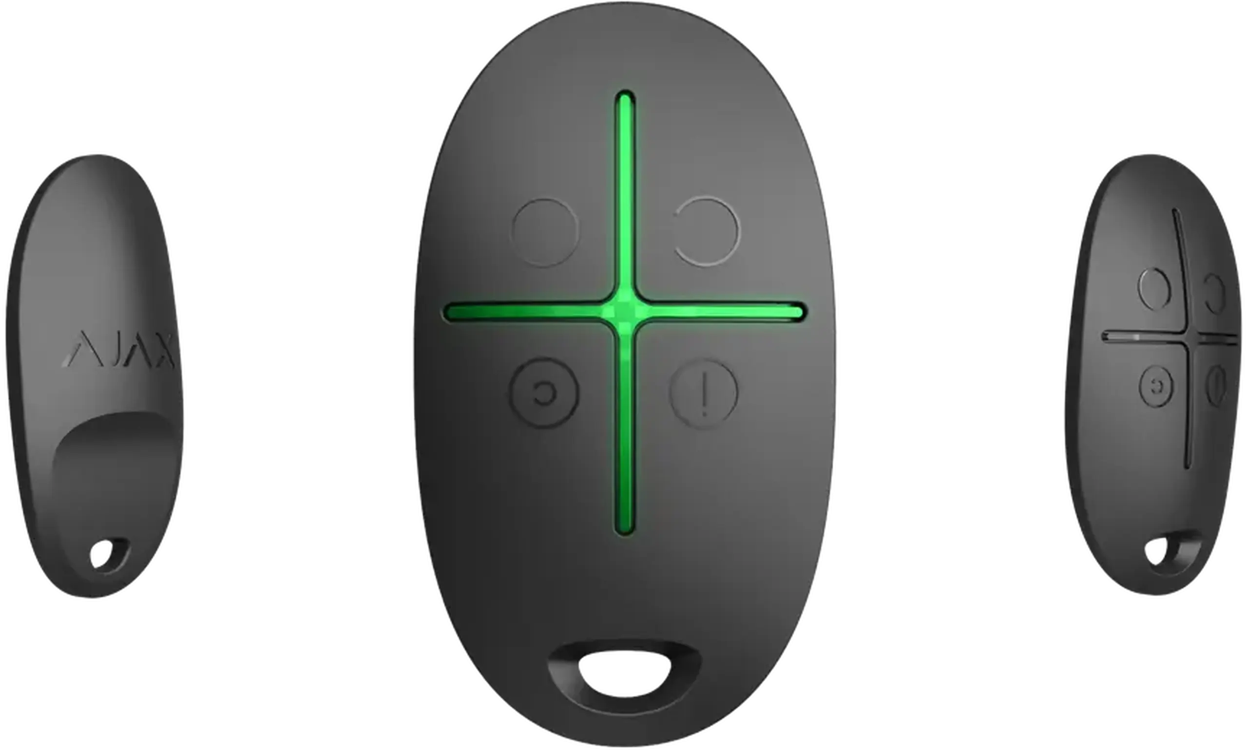 Buton de alarmă de securitate Wireless Ajax „SpaceControl”, negru, moduri de securitate, cheie