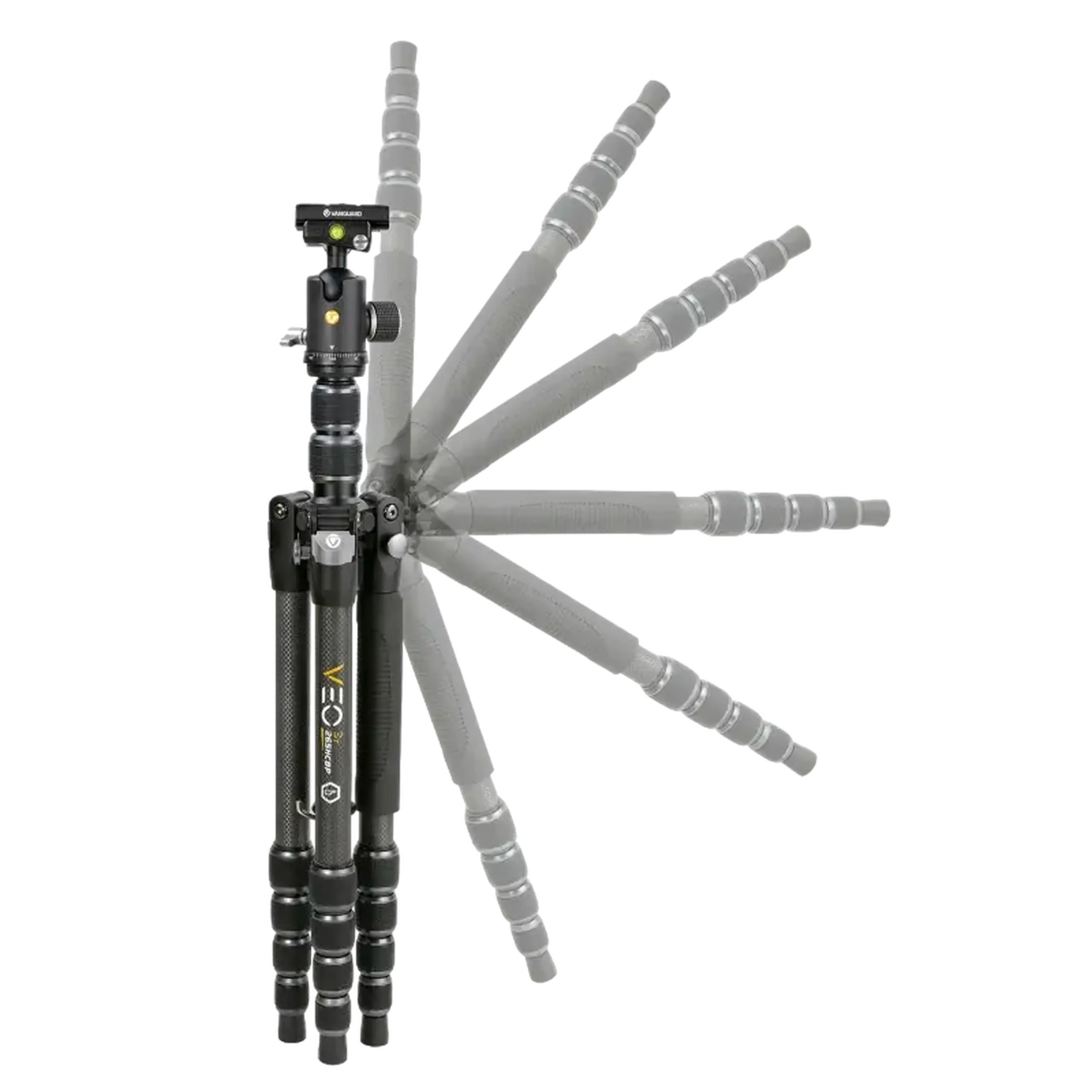 Trepied/Monopied Vanguard VEO3T 204CBP, Carbon, 4 secțiuni, cap sferic VEO 2 BP - 45T