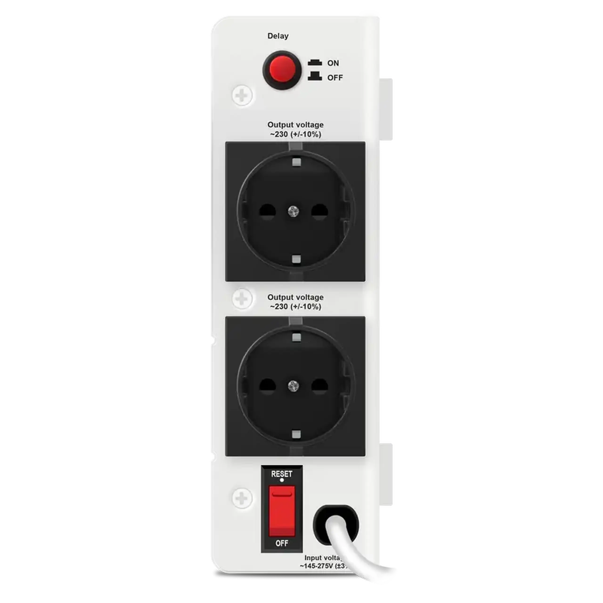 Tensiune stabilizator SVEN SLIM AVR - 2000 LCD, 1200W, prize de ieșire: 2 × CEE 7/4
