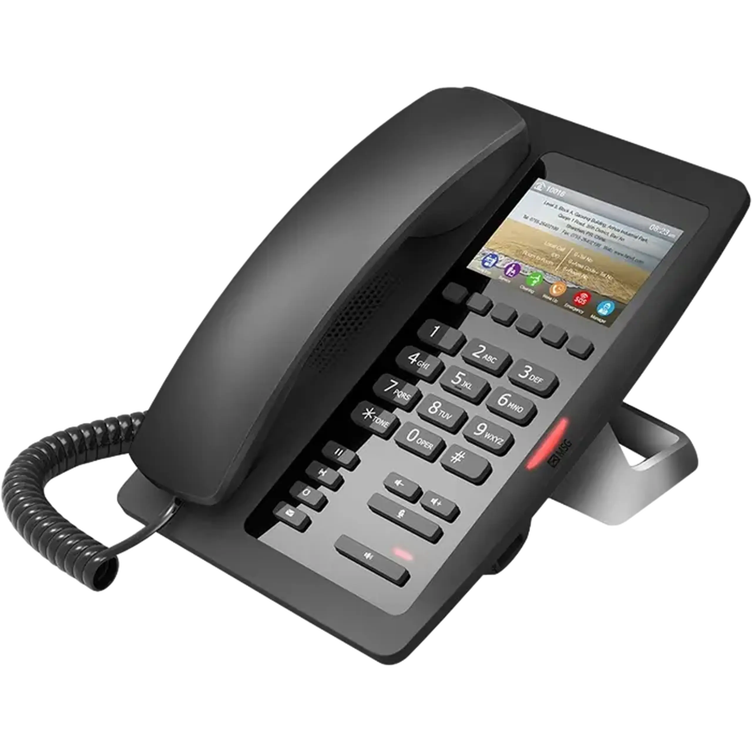 Fanvil H5, negru, telefon VoIP, LCD Color de 3,5 inchi, 2 SIP, PoE