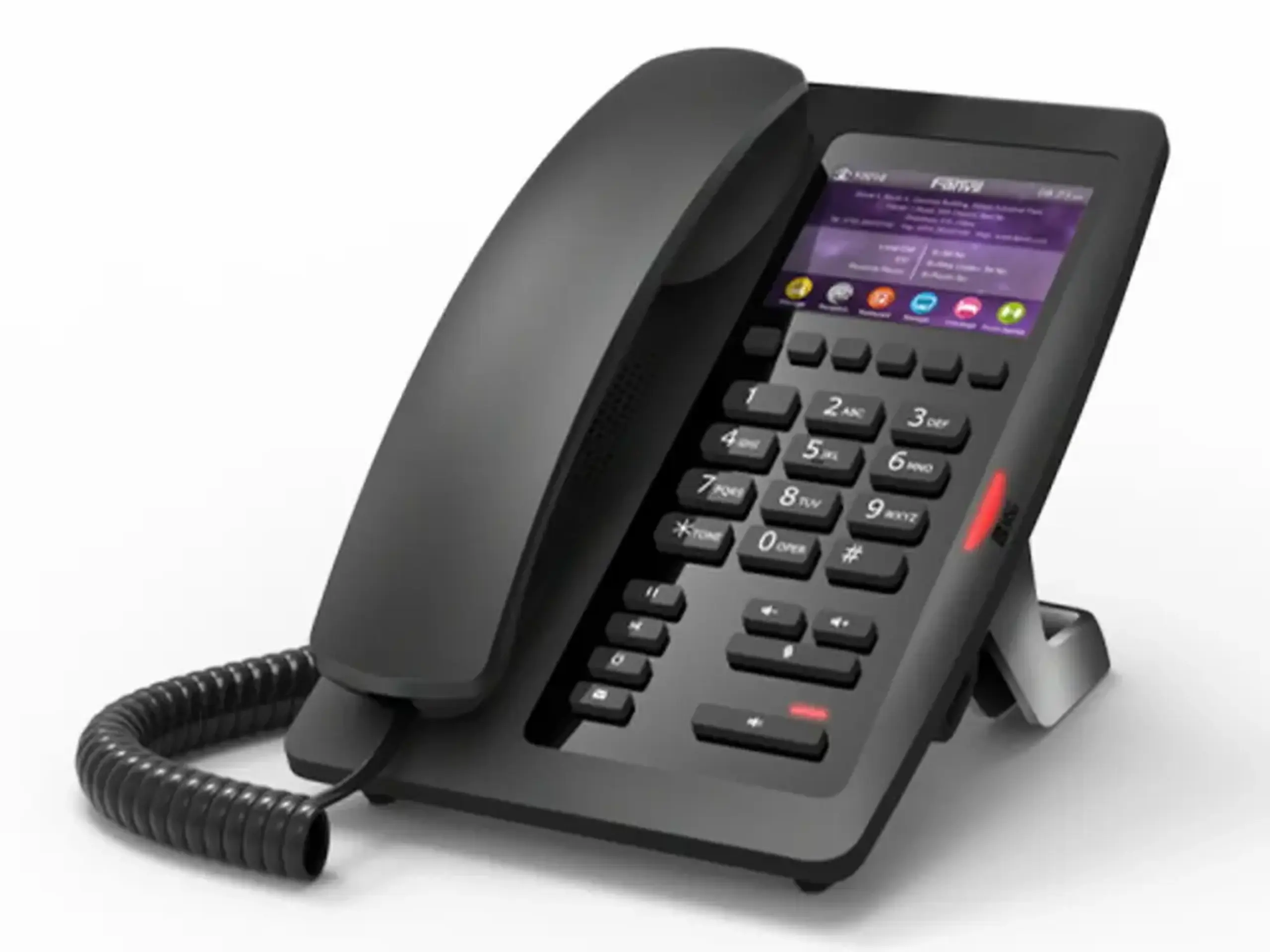 Fanvil H5, negru, telefon VoIP, LCD Color de 3,5 inchi, 2 SIP, PoE