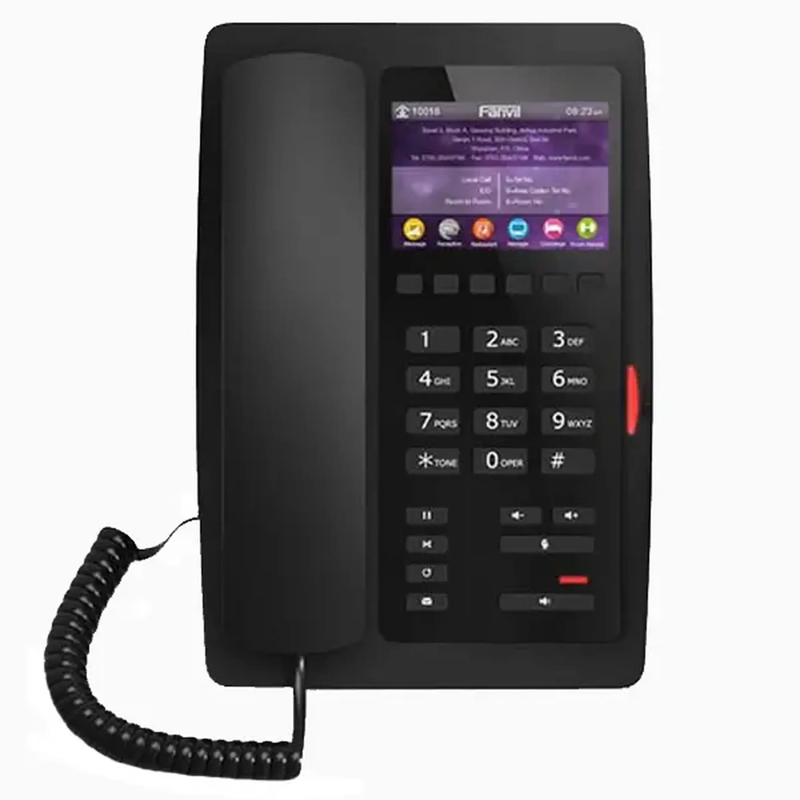 Fanvil H5, negru, telefon VoIP, LCD Color de 3,5 inchi, 2 SIP, PoE