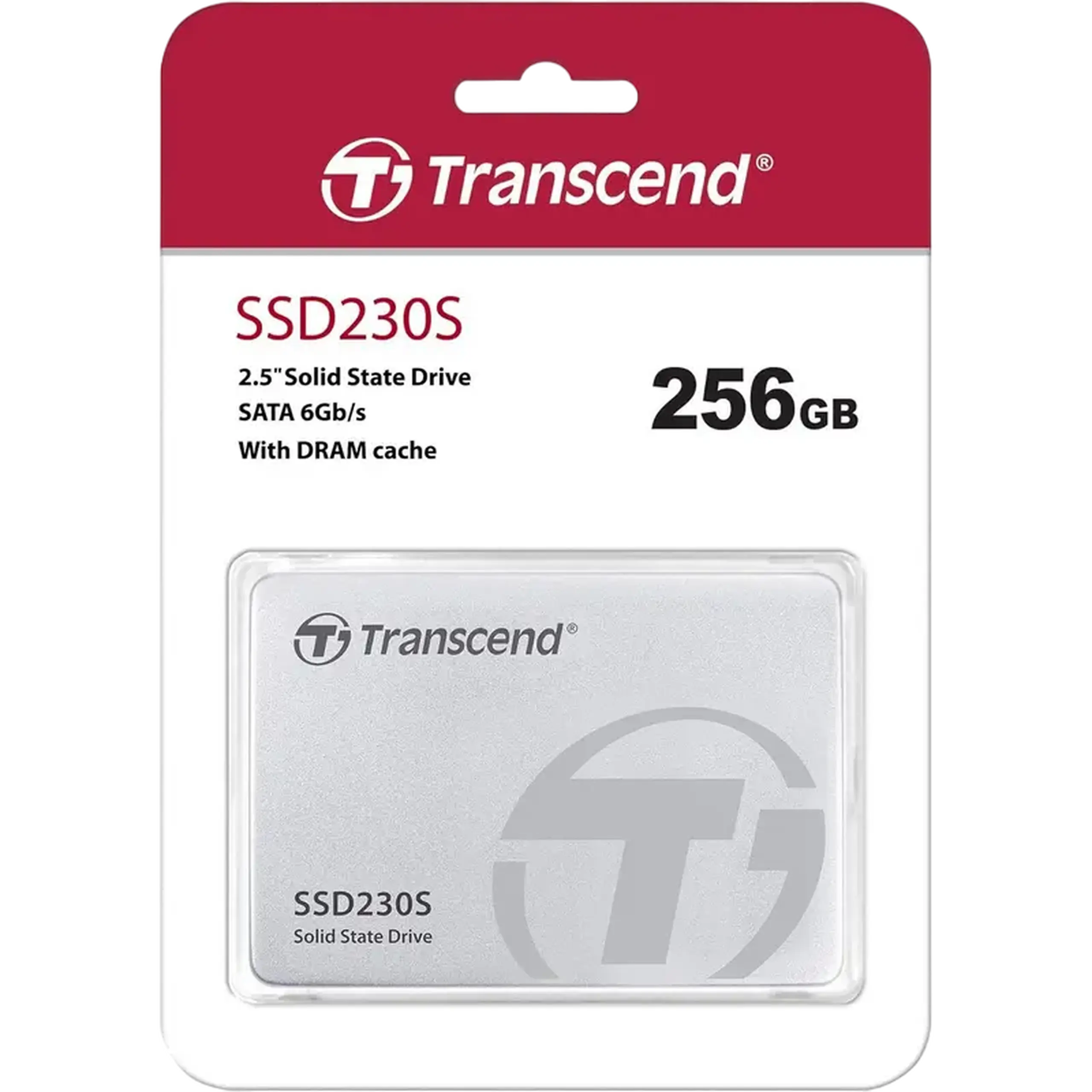 SSD SATA de 2,5" 256 GB Transcend "SSD230" [R/W:560/520MB/s, 65/85K IOPS, SM2258, 3D NAND TLC]