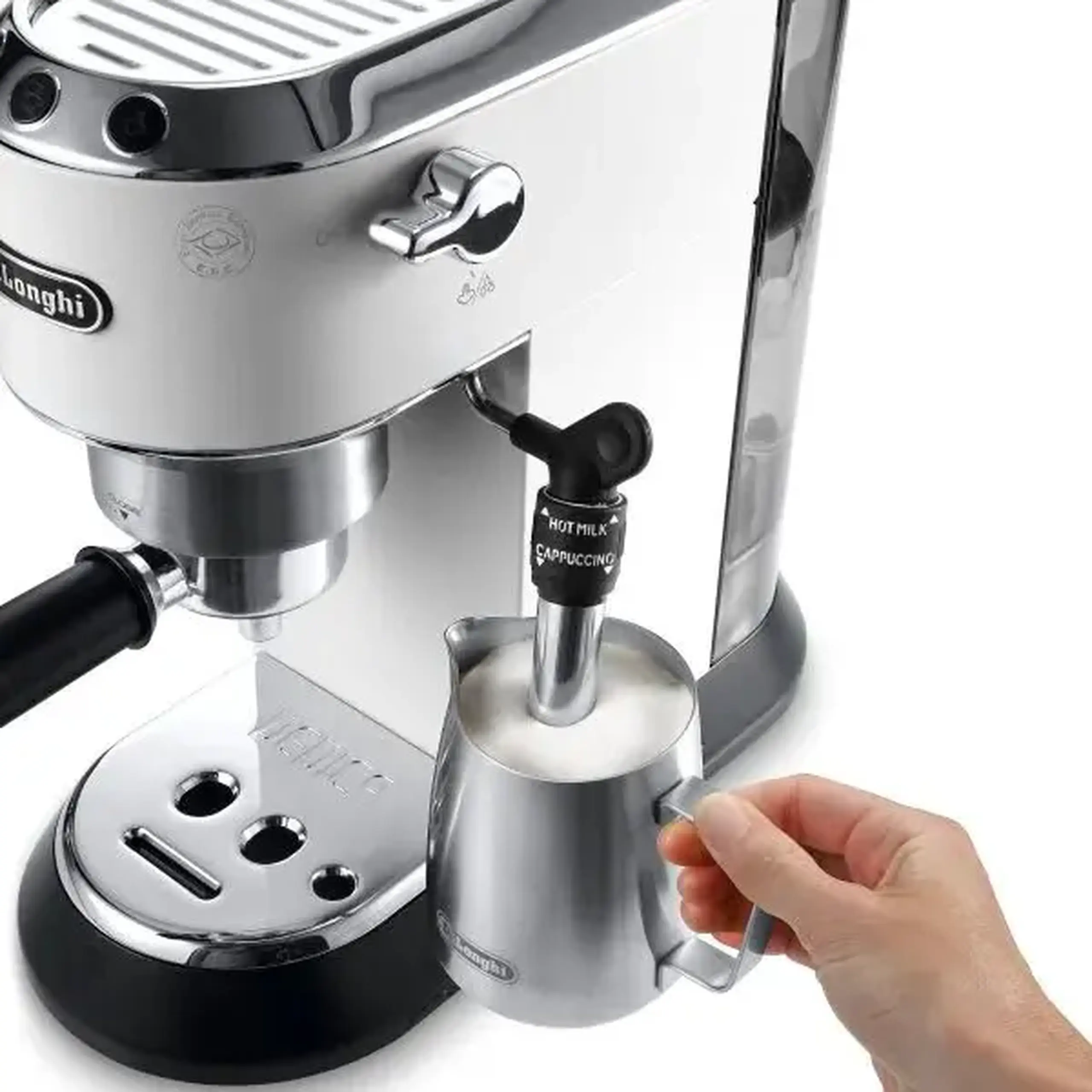 Cafetiera manuala DeLonghi Dedica Pump Espresso, 1300W, Alb