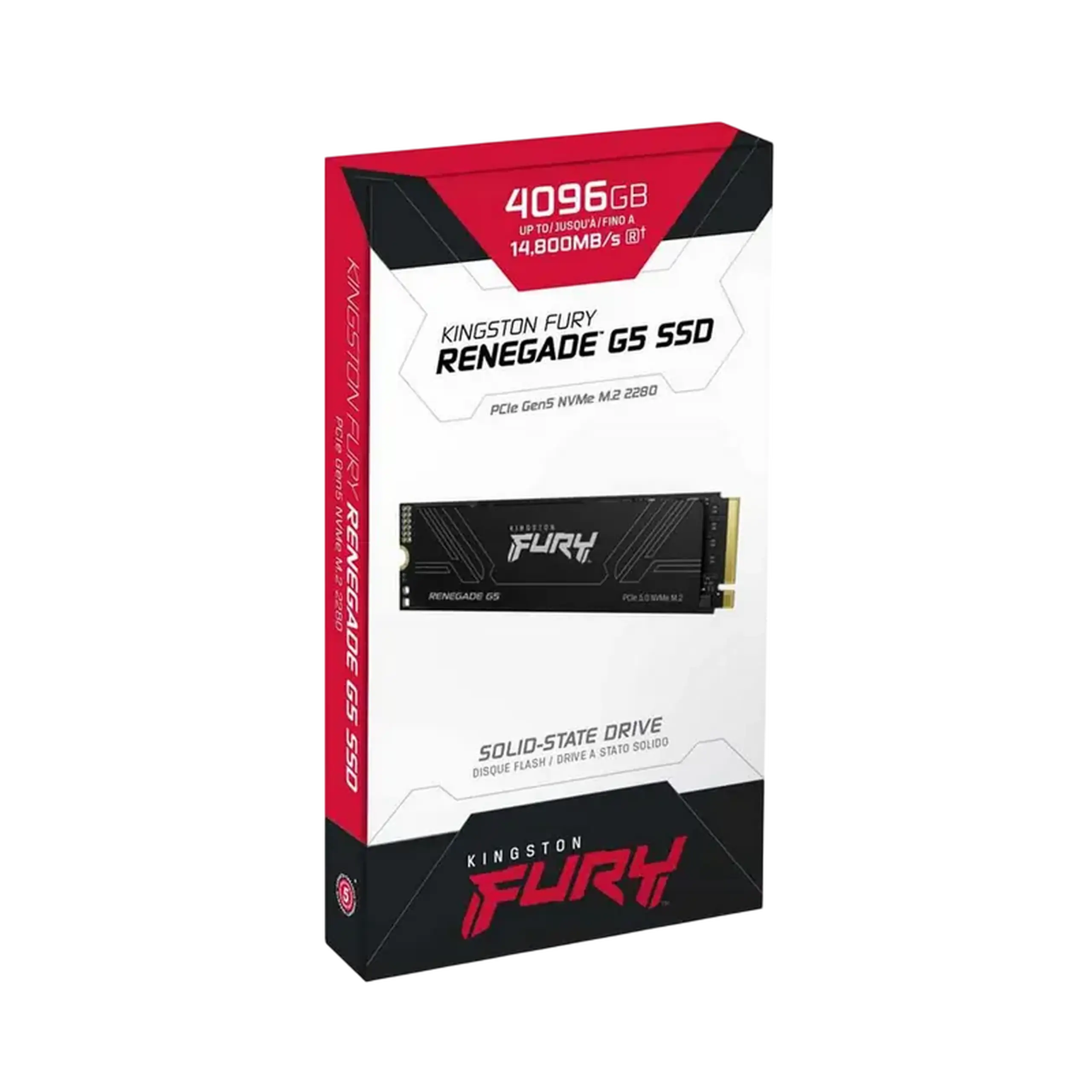 SSD.M.2 NVMe 4,0TB Kingston FURY Renegade G5 [PCIe 5.0 x4, R/W:14800/14000MB/s, 2200K/2200K IOPS, 4