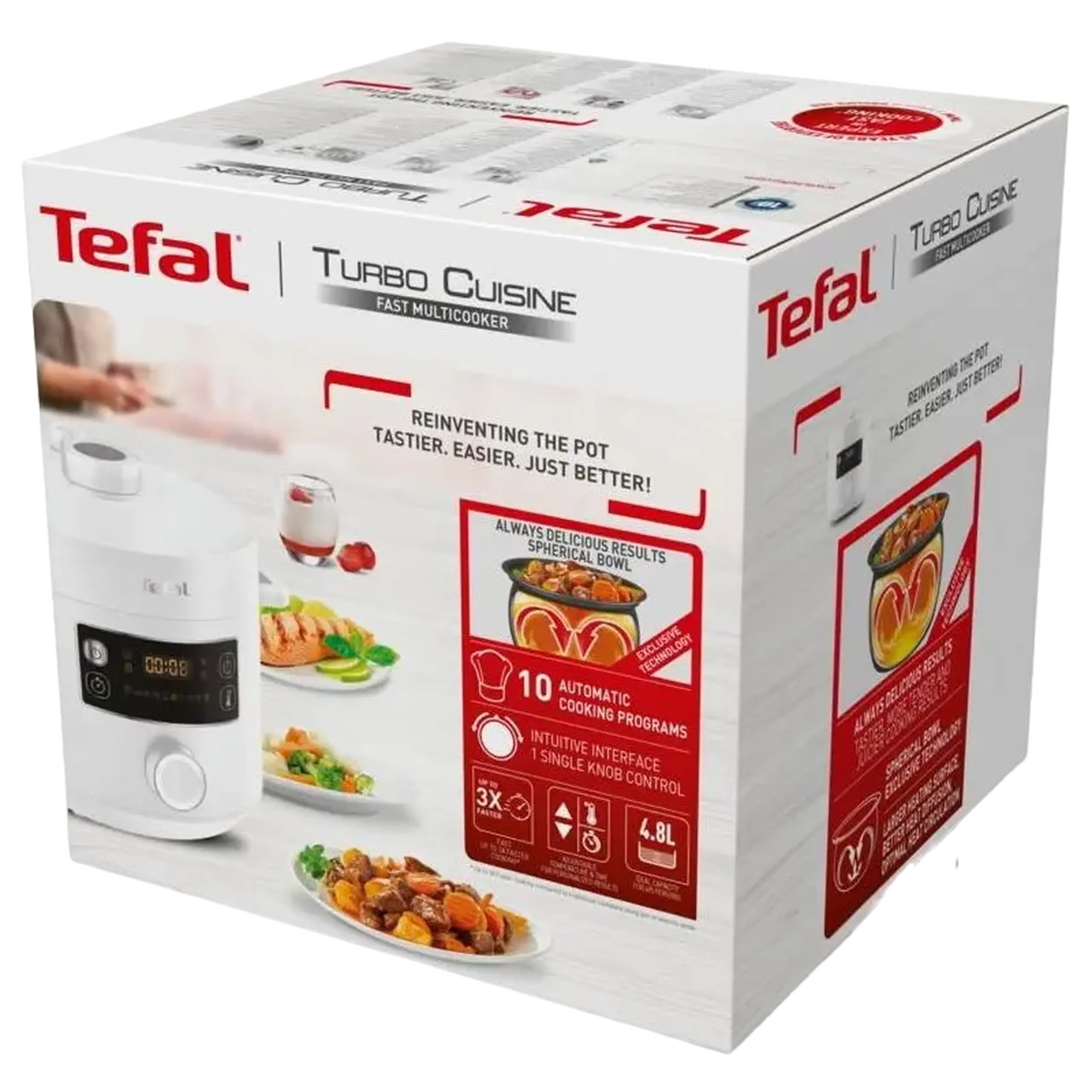 Aparat de gătit multifuncțional Tefal CY754130, Alb