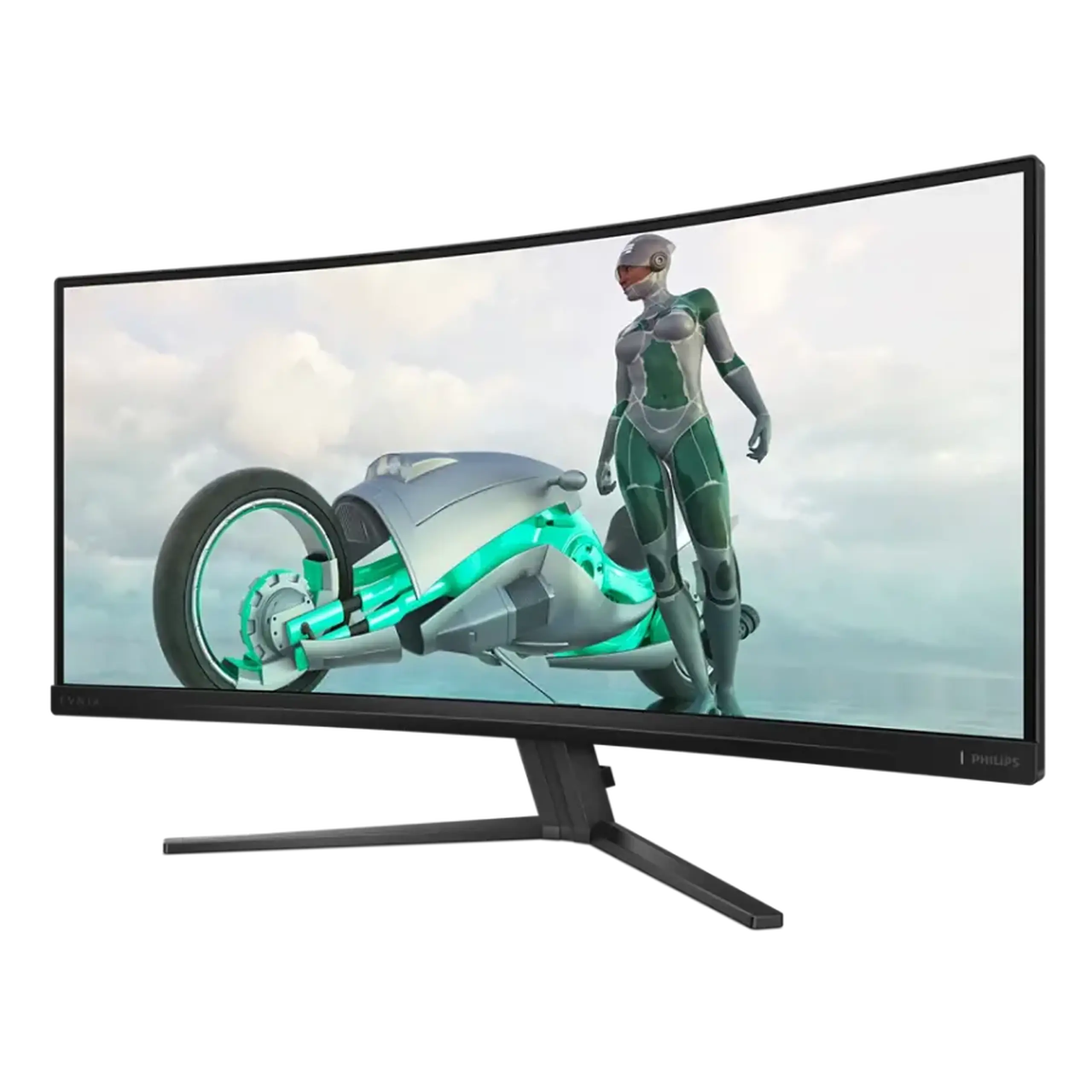 PHILIPS Evnia 34M2C3500L de 34 inchi, negru, curbat - VA, 3440x1440,180Hz,AdaptiveSync,0.03GTG,300cd,HDR,MegaDCR