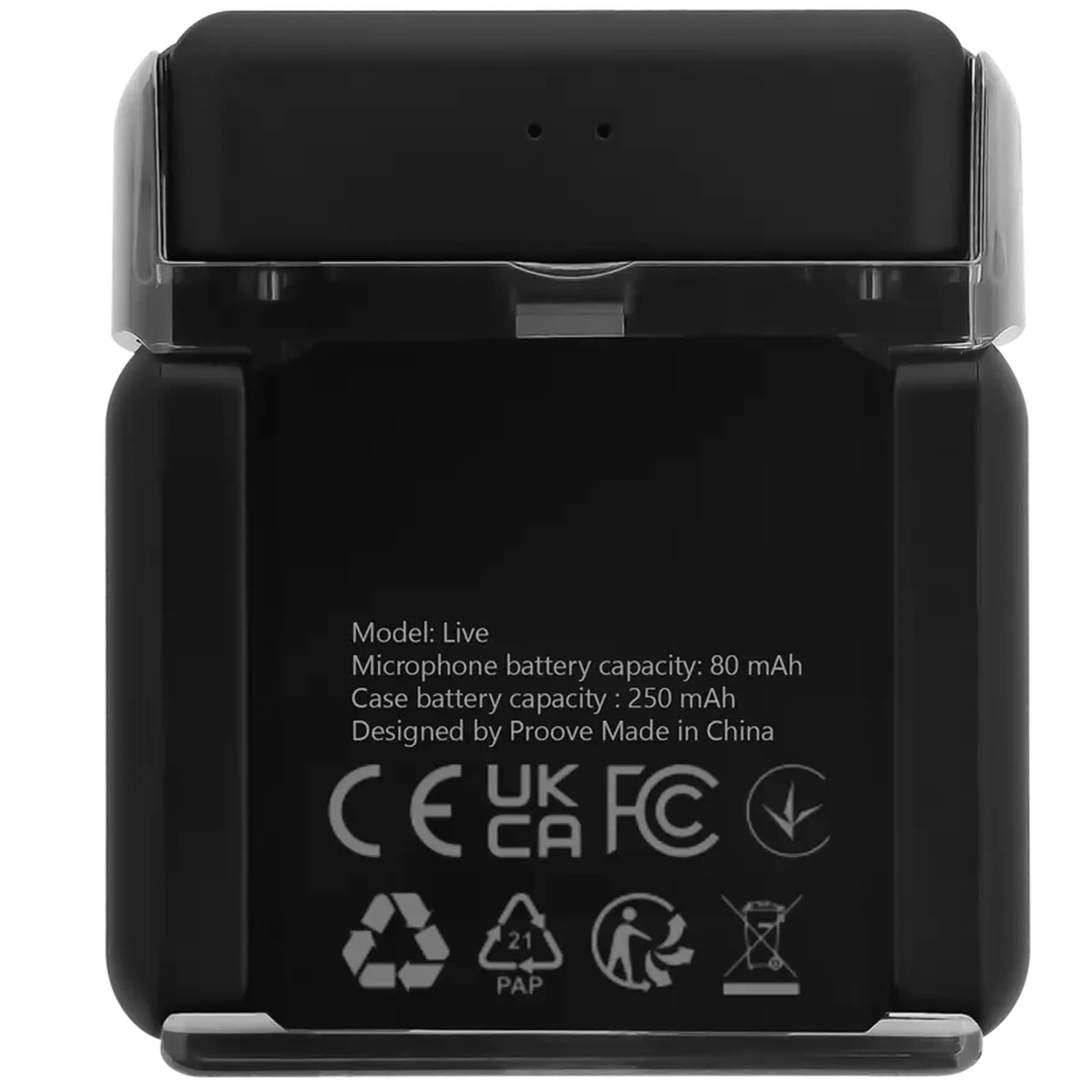 Microfon Wireless Proove Live (Fulger/Tip C - 2mic) Negru