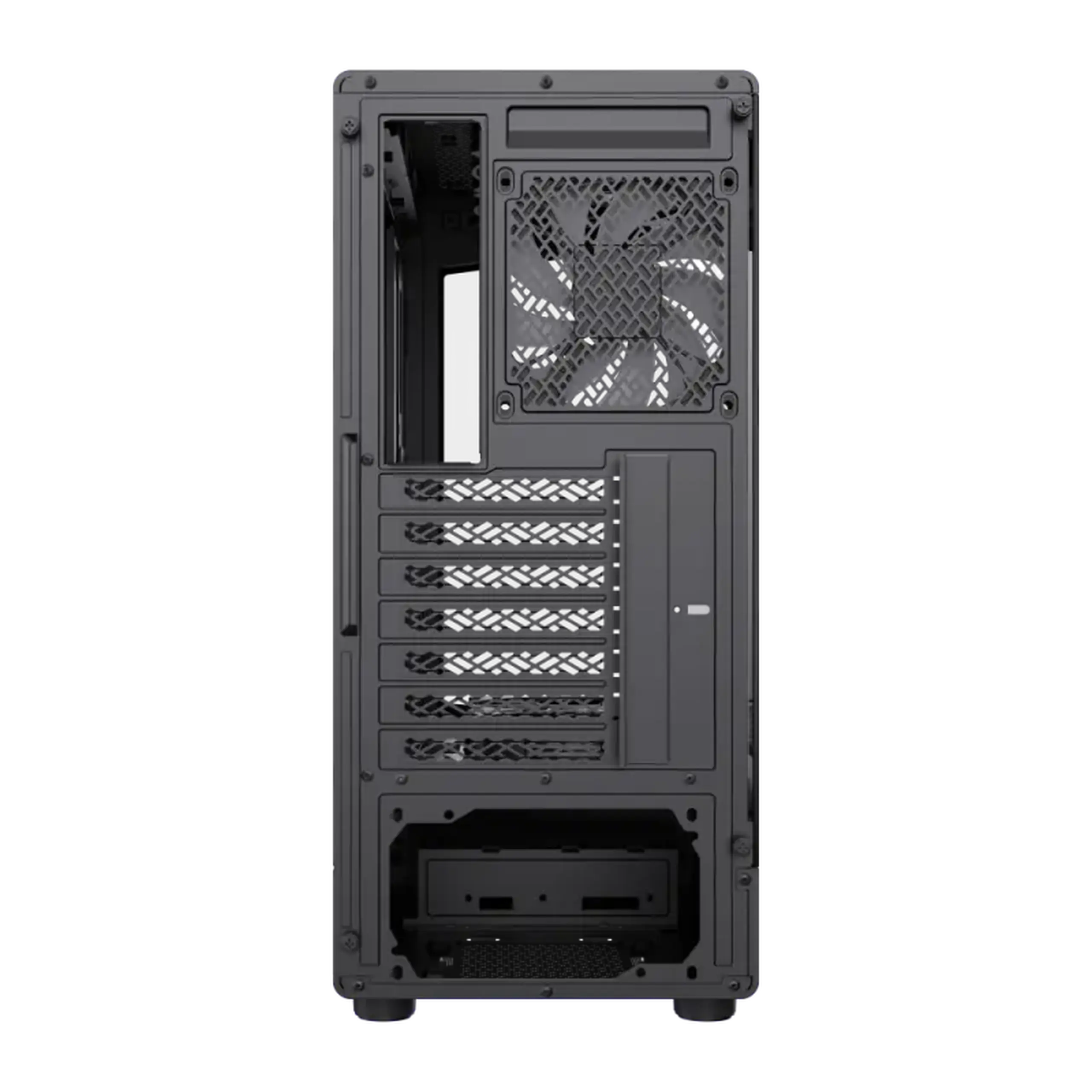 Carcasă ATX GAMEMAX Vista COC AB, fără PSU, 0,6 mm, 5x120 mm ARGB, bandă ARGB, Front&Side TGl, 1xUSB - C, 1x