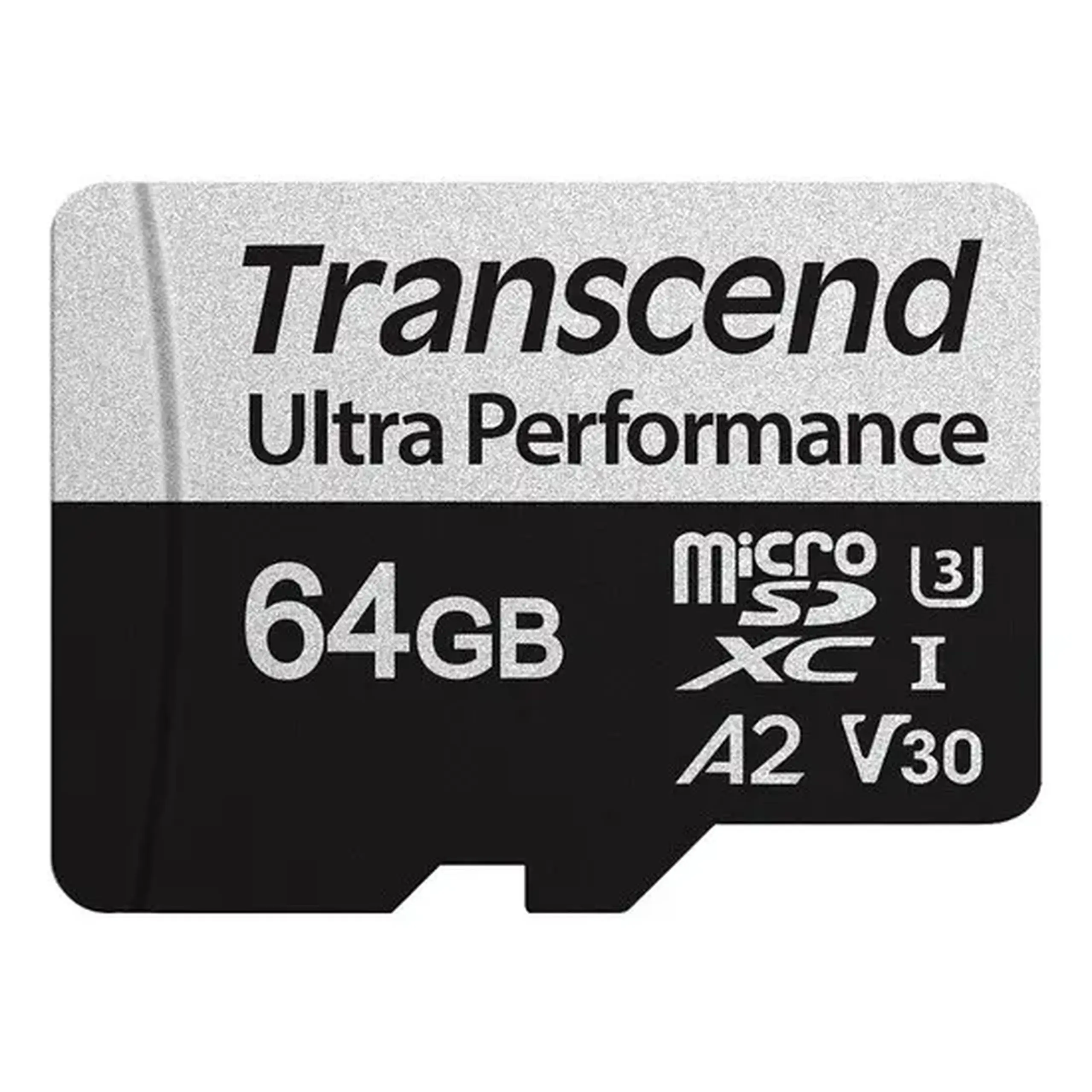 ..64GB MicroSD (Clasa 10) UHS - I (U3),+adaptor SD, Transcend „TS64GUSD340S” (V30, A2, R/W:160/80MB/s)